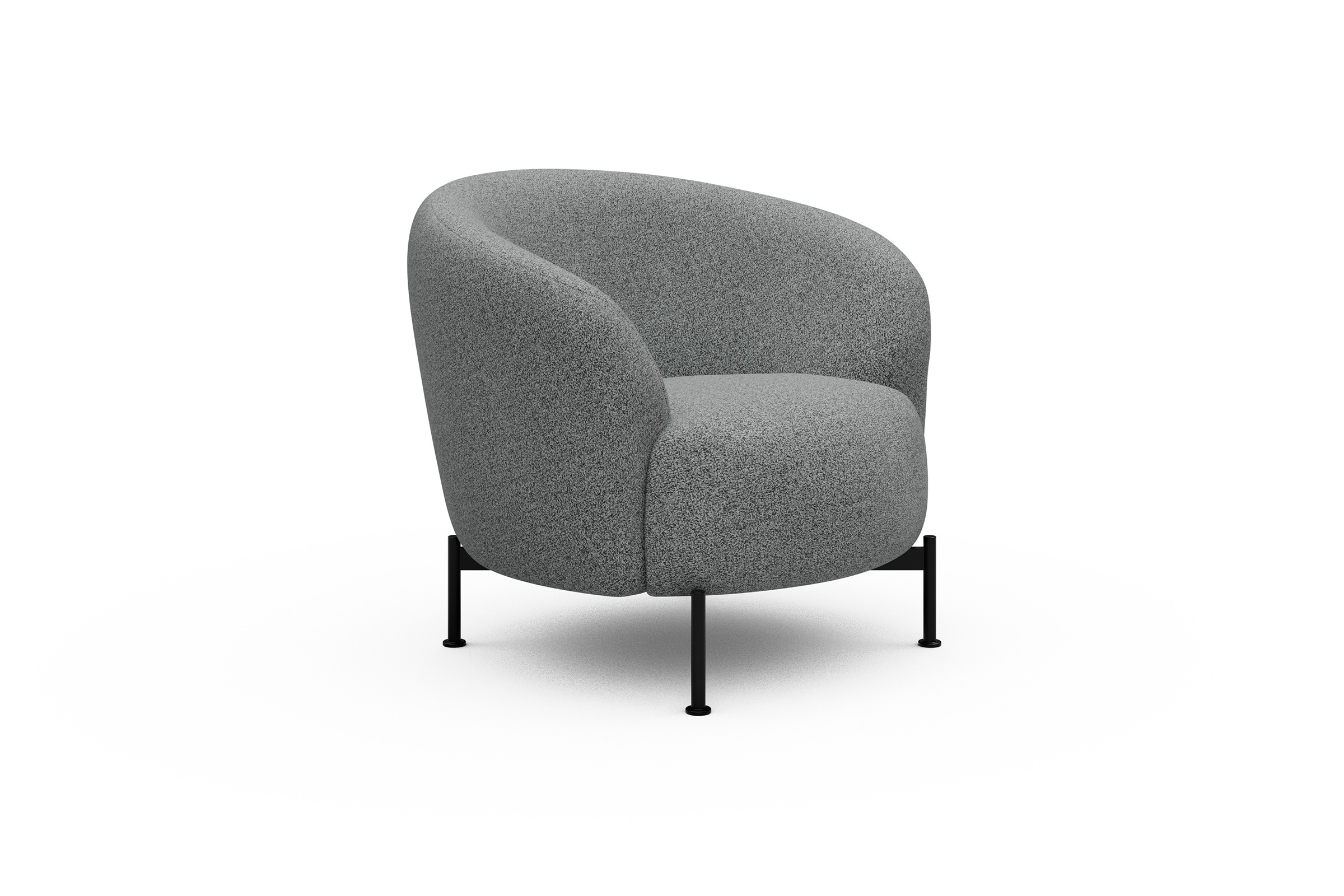 Sessel Ronda X-Metallgestell Schwarz Aivi-Gravet-Grey