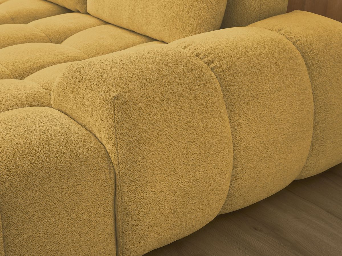 Bobochic Everest Wohnlandschaft, 6 Kissen Melange-Stoff Gelb Ecke rechts
