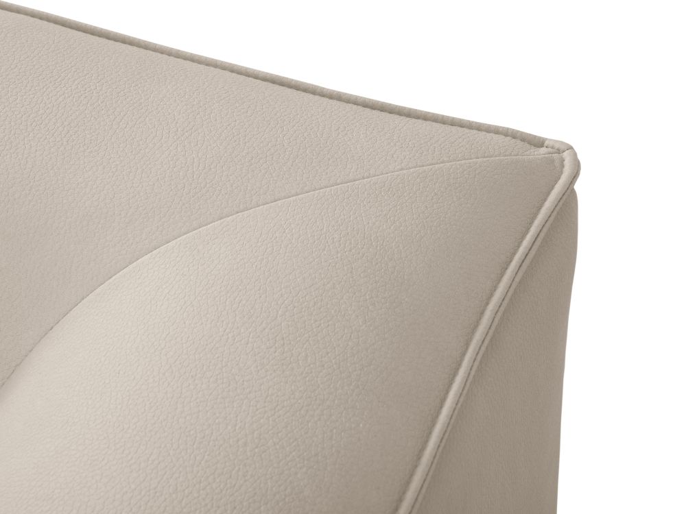 Cosmopolitan Design Ecksofa Siena 4-Sitzer offen Kunstleder Pacifico Taubengrau Rechts