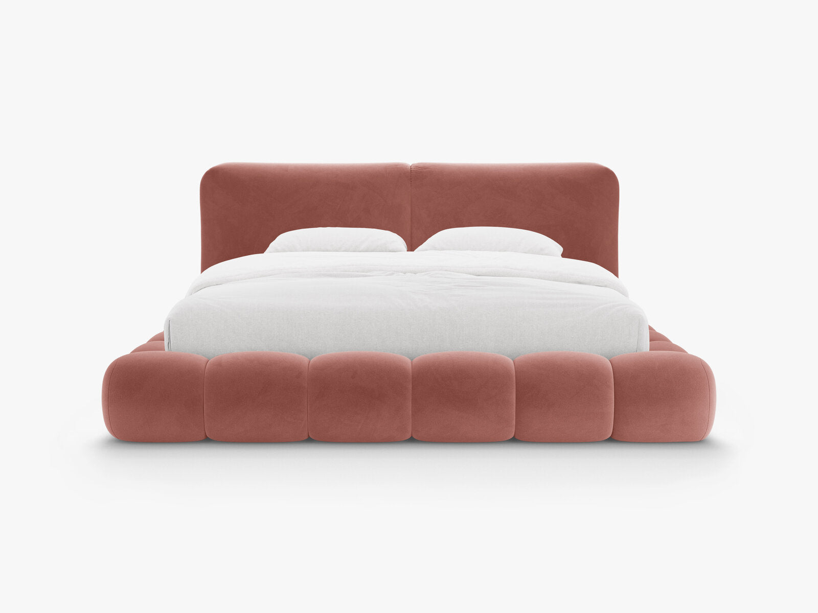 Micadoni Stauraumbett mit Kopfteil Solange Samt Magic Velvet Rosa 140x200