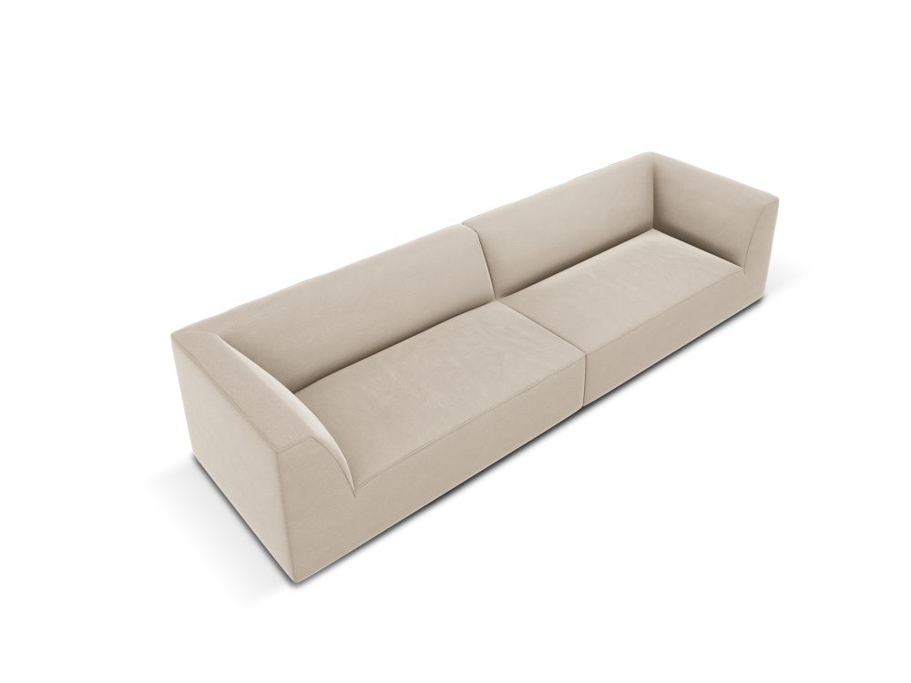 Cosmopolitan Design Sofa Siena 4-Sitzer Samt Salvador Beige