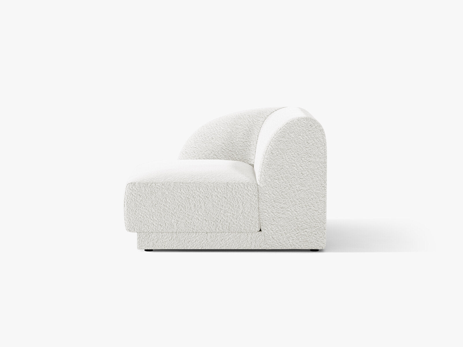 Micadoni Eckmodul Miley 1-Sitzer Links Boucle Baloo Weiß
