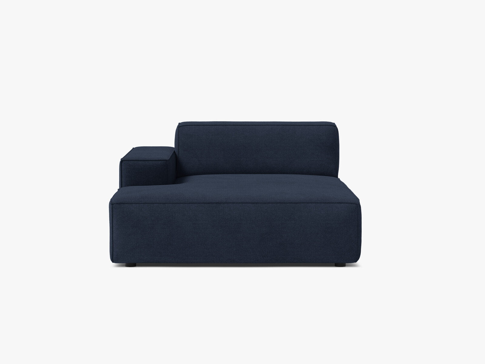 Micadoni Jodie Chaiselongue Links Strukturierter Stoff Liberty Marineblau