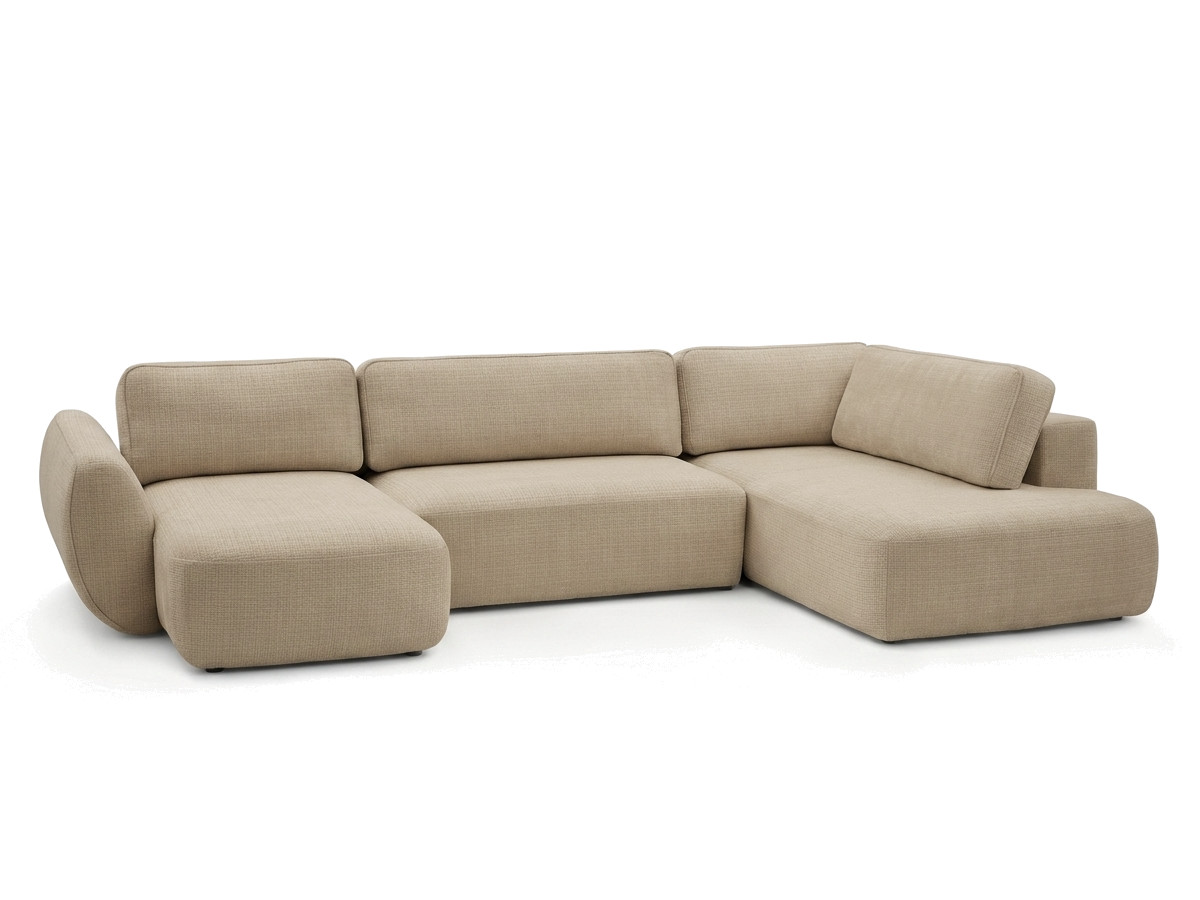 Bobochic Denise Wohnlandschaft Strukturstoff Beige Ecke links