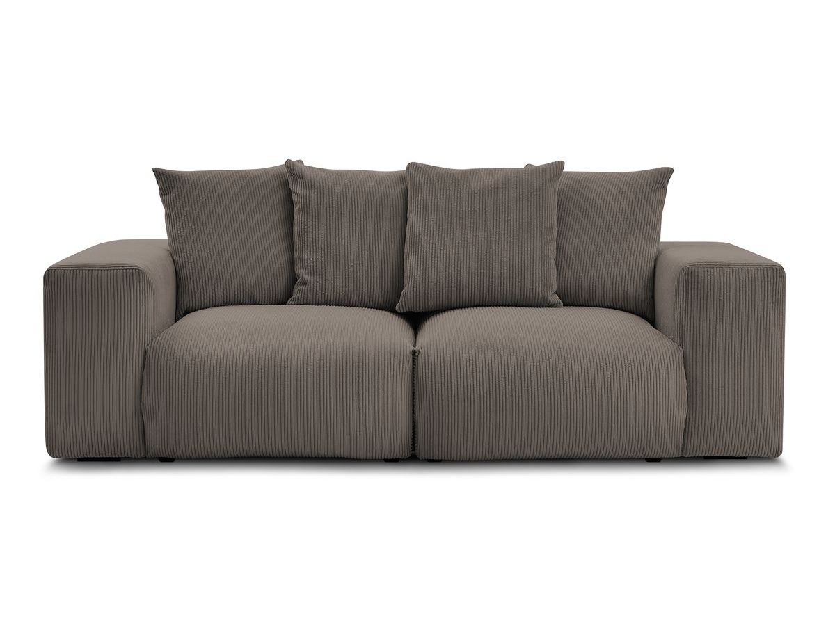 Bobochic Voltaire Sofa 3-Sitzer 248 × 100 cm Cordsamt Taupe