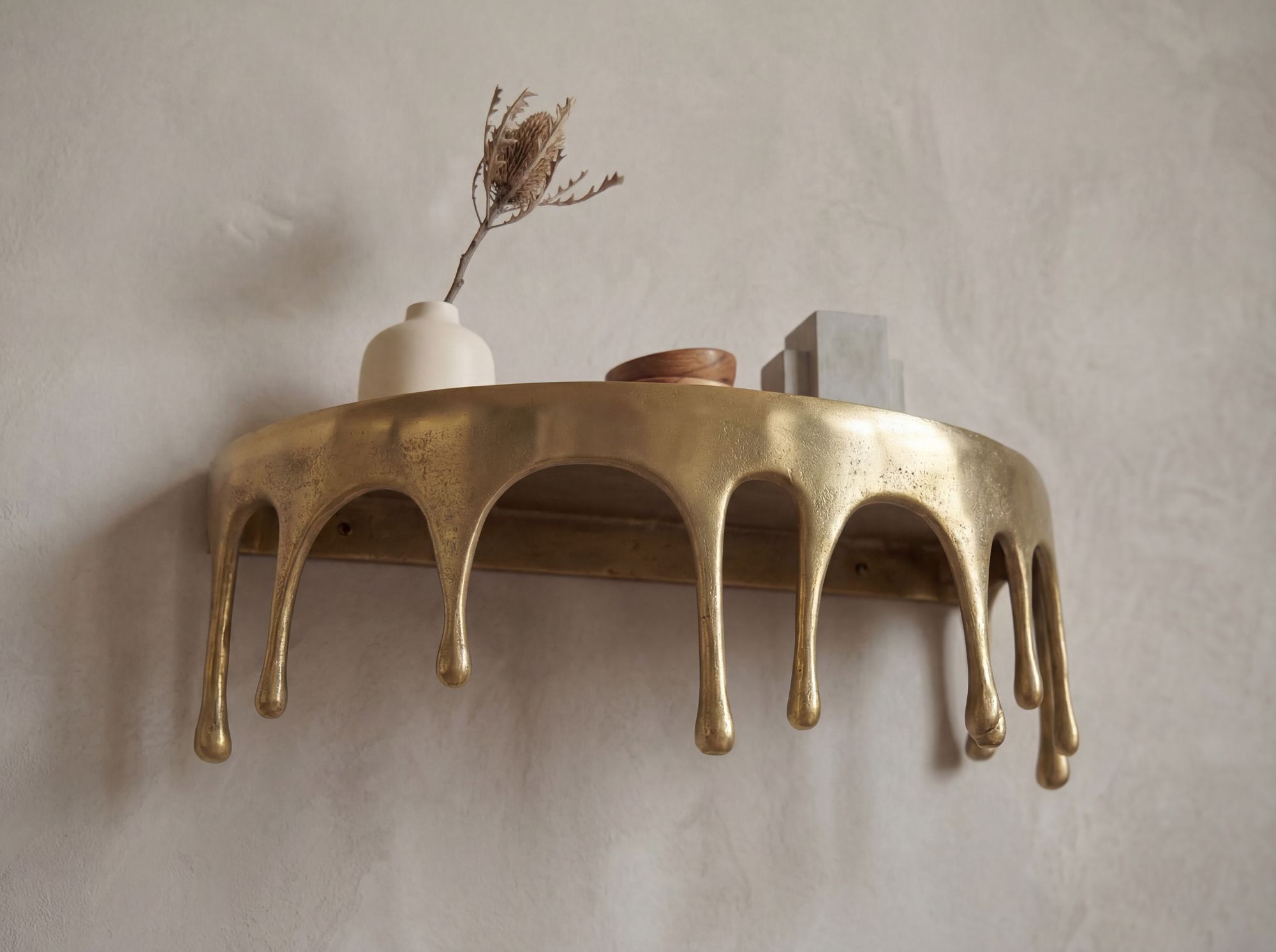 Wandregal Rodoy Aluminium Gold 35 × 17 × 20 cm