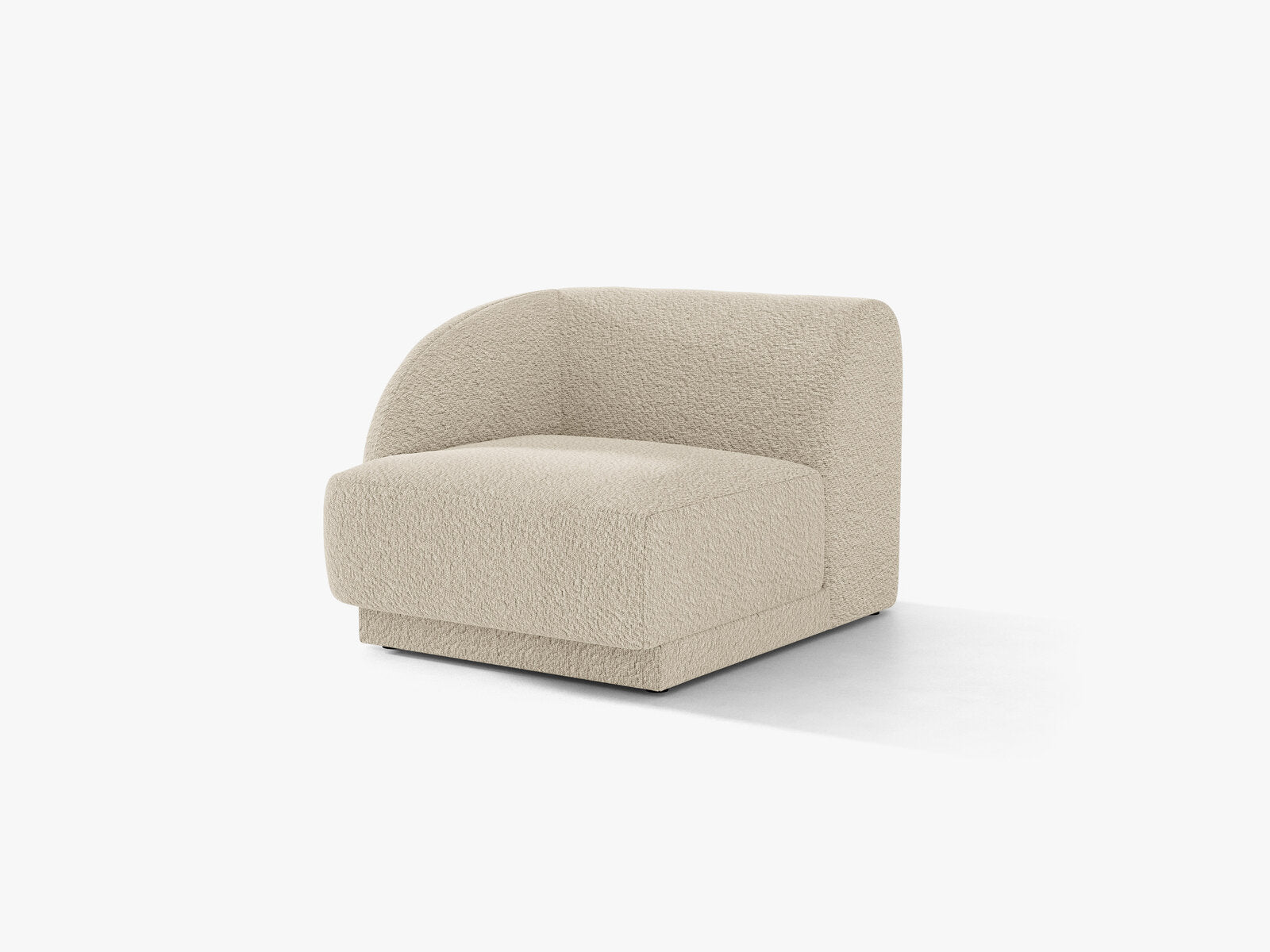 Micadoni Eckmodul Miley 1-Sitzer Links Boucle Baloo Beige