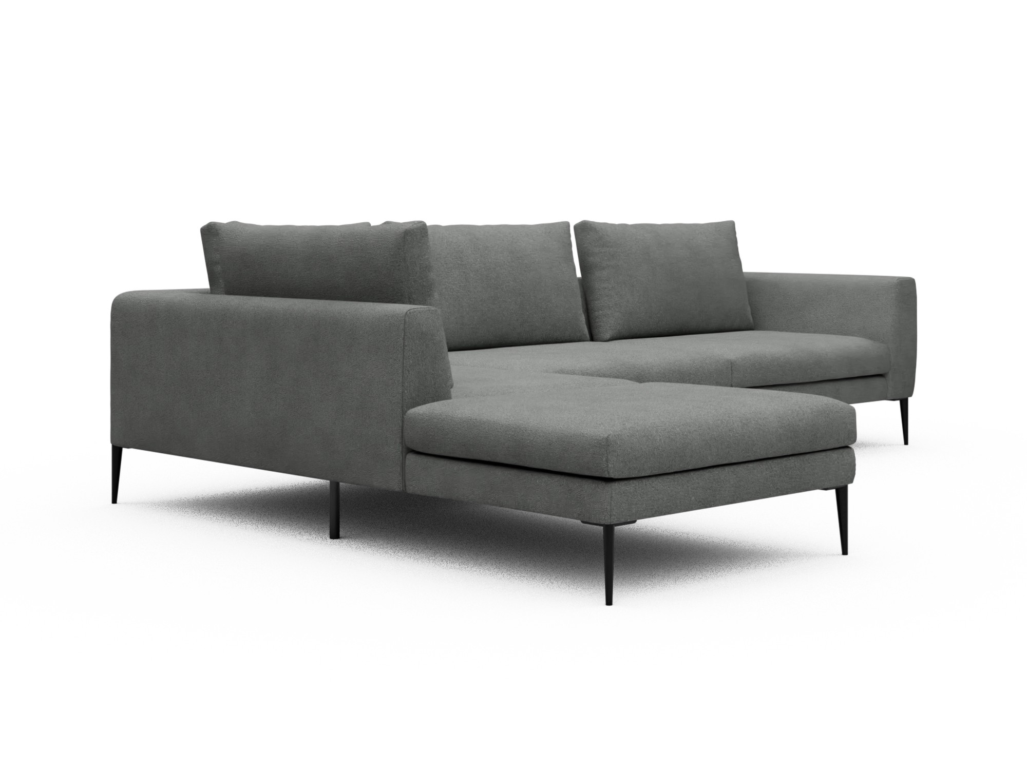 Skandi Home Ecksofa Paul Relax-Ecke links mit 3-Sitzer Boucle-Ash-Grey moebelfaktor
