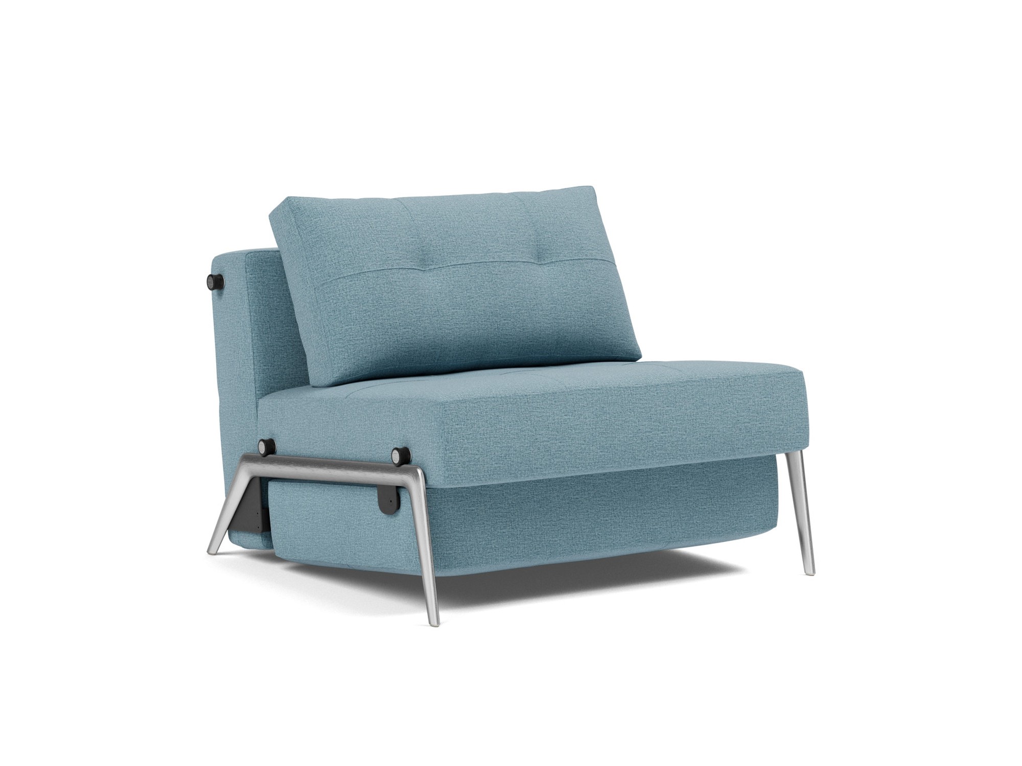 Schlafsessel Cubed 90 Flachgewebe Mixed Dance 525-Light-Blue Beine Aluminium