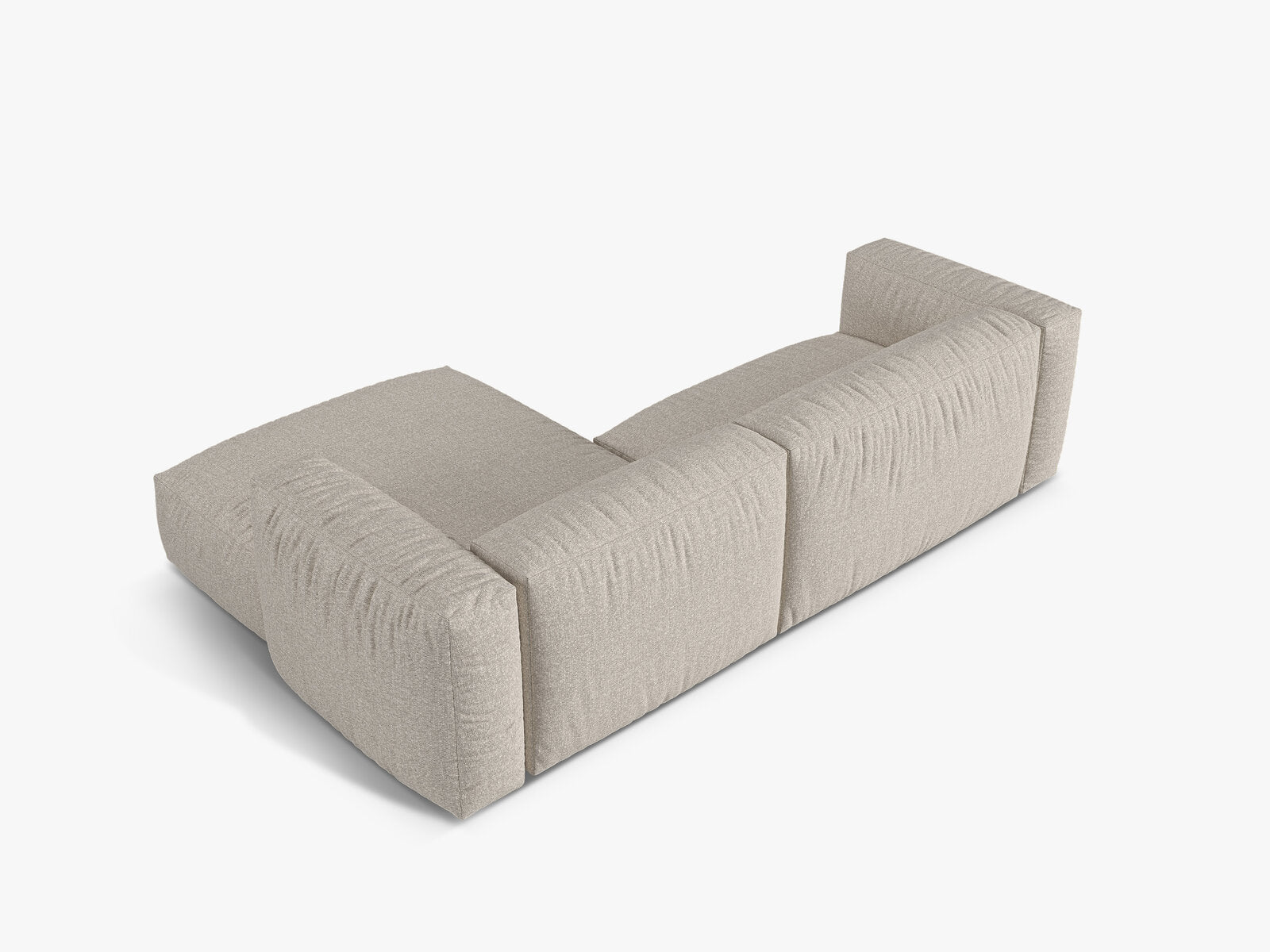 Micadoni Ecksofa Martina 2-Sitzer Rechts Boucle Monet Beige