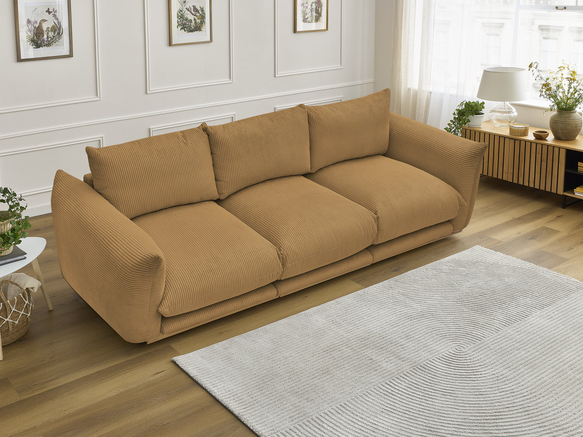 Bobochic Ernest Sofa 3-Sitzer 266 × 106 cm Cordsamt Gelb