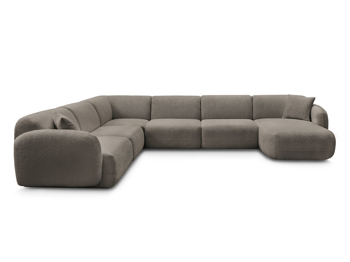 Bobochic Anda Wohnlandschaft Chenille Taupe Ecke links