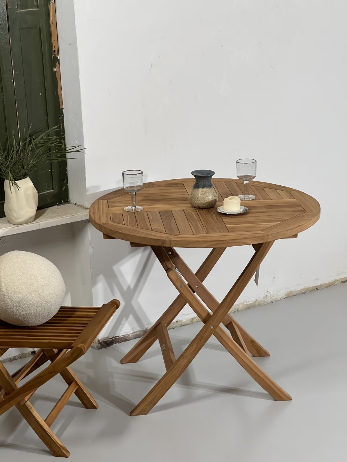 Sunny Smart Klapptisch York rund Teakholz natur 90cm