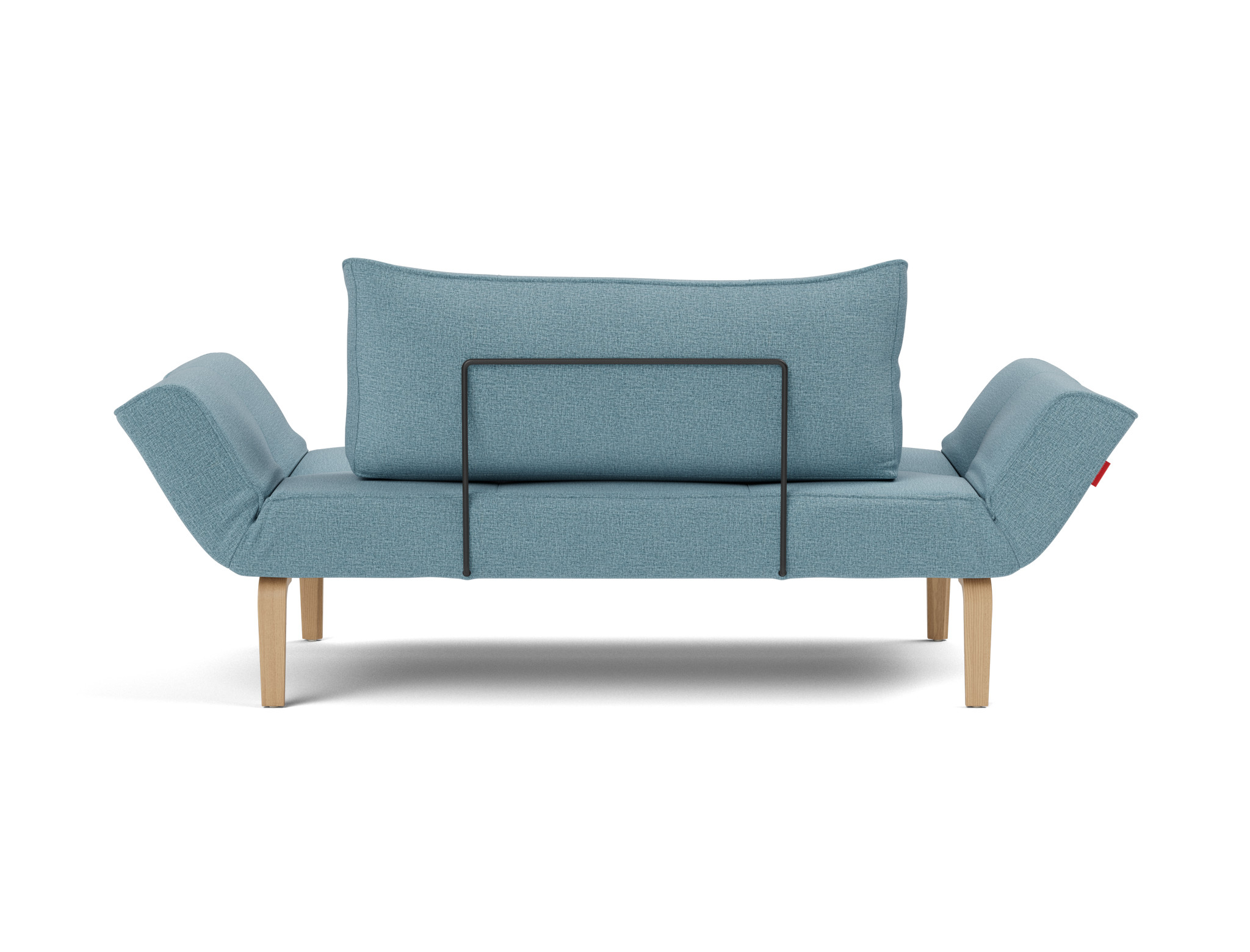 Tagesbett Zeal Flachgewebe Mixed Dance 525-Light-Blue Beine Bow Eiche