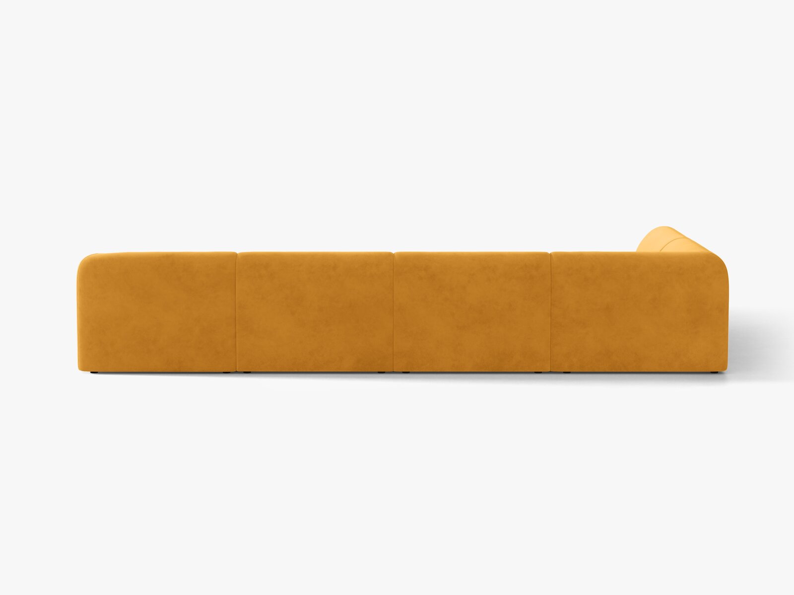 Micadoni Panorama-Ecksofa Miley 6-Sitzer Links Samt Venus Gelb