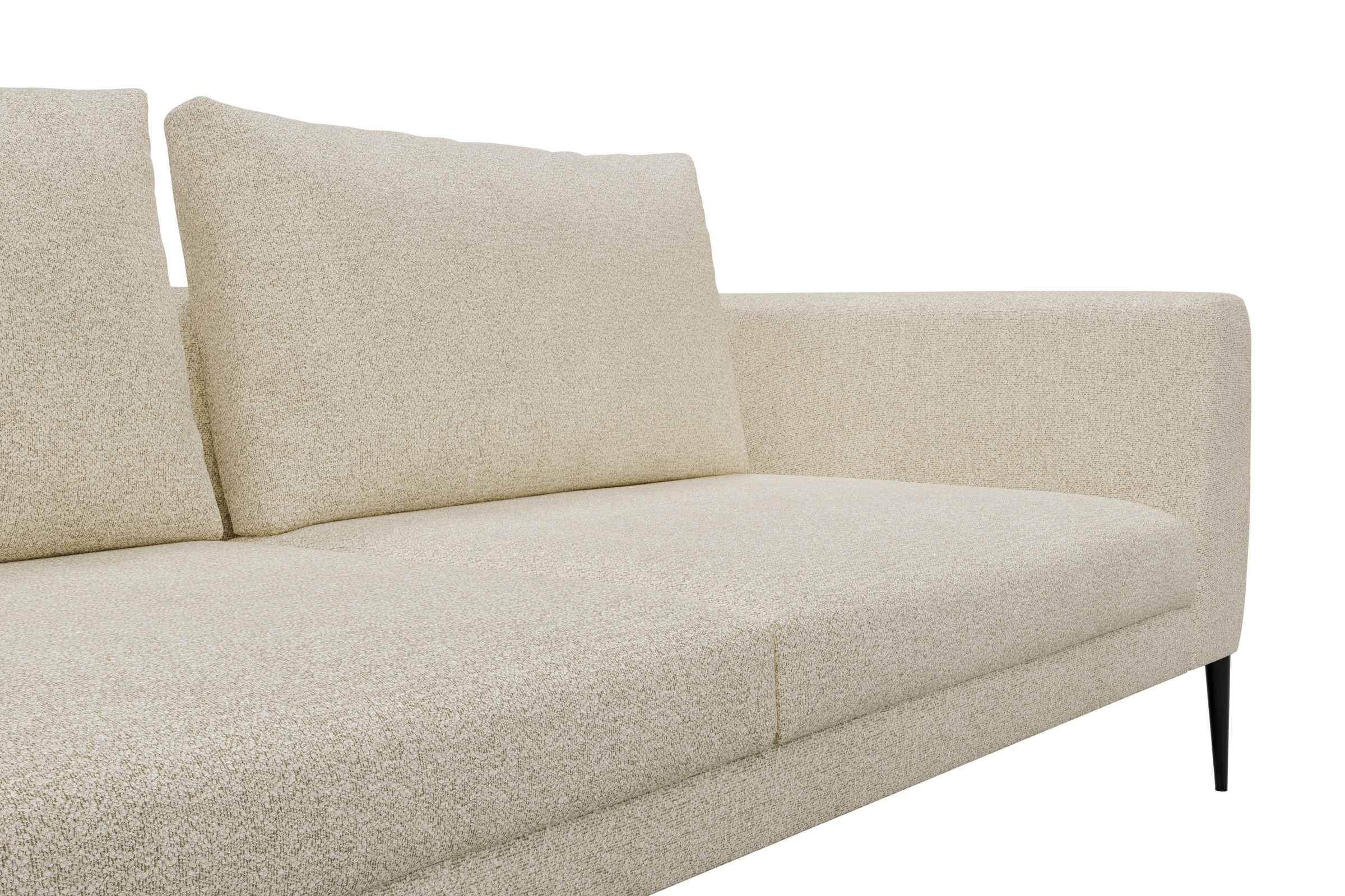 Ecksofa Paul Relax-Ecke links mit 2-Sitzer Boucle-Off-White