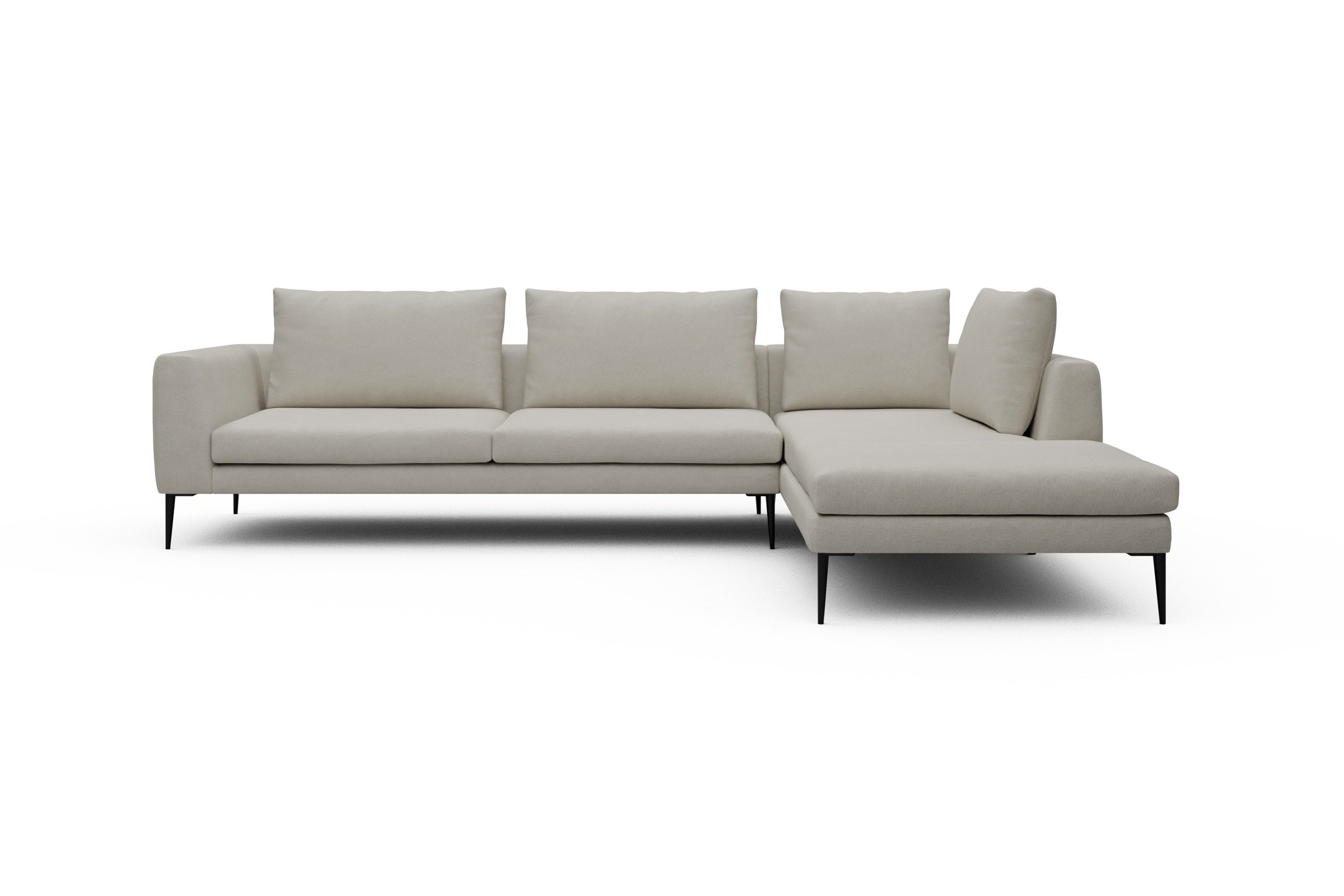 Skandi Home Ecksofa Paul Relax-Ecke links mit 3-Sitzer Denari-Clean-Beige moebelfaktor
