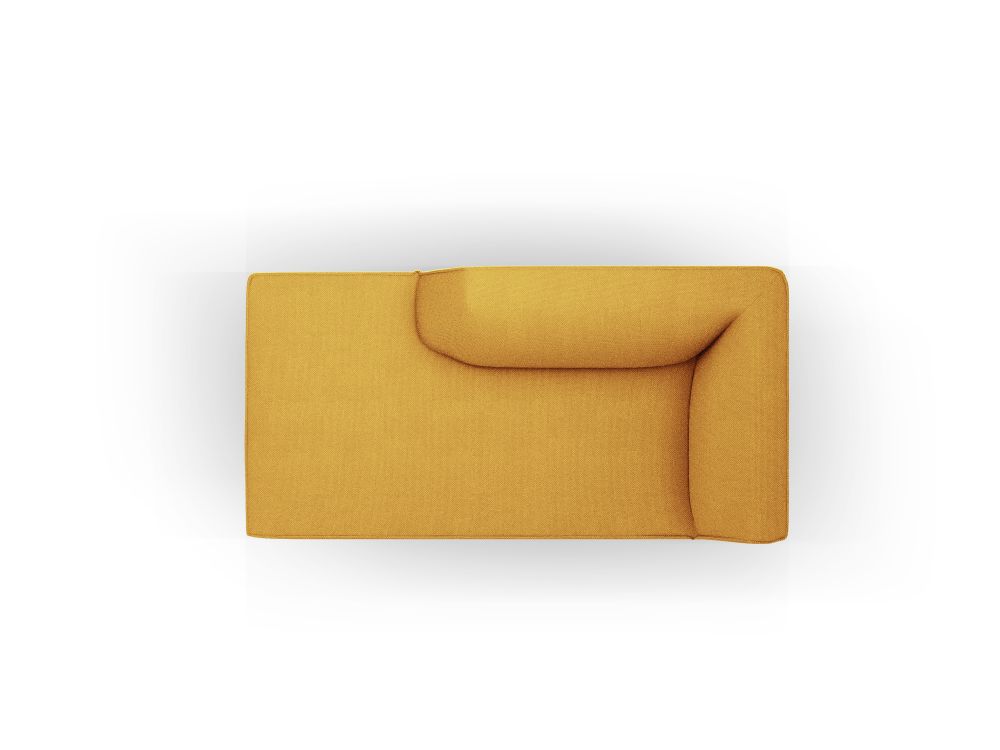 Cosmopolitan Design Chaiselongue Siena Strukturierter Stoff Ottawa Gelb Links