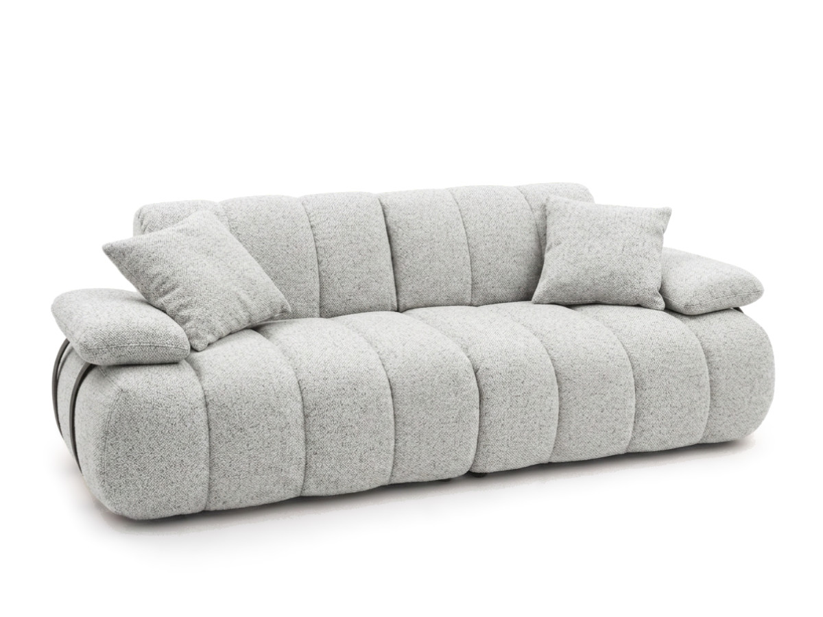 Bobochic Rivoli Sofa 4-Sitzer Melange-Stoff Grau