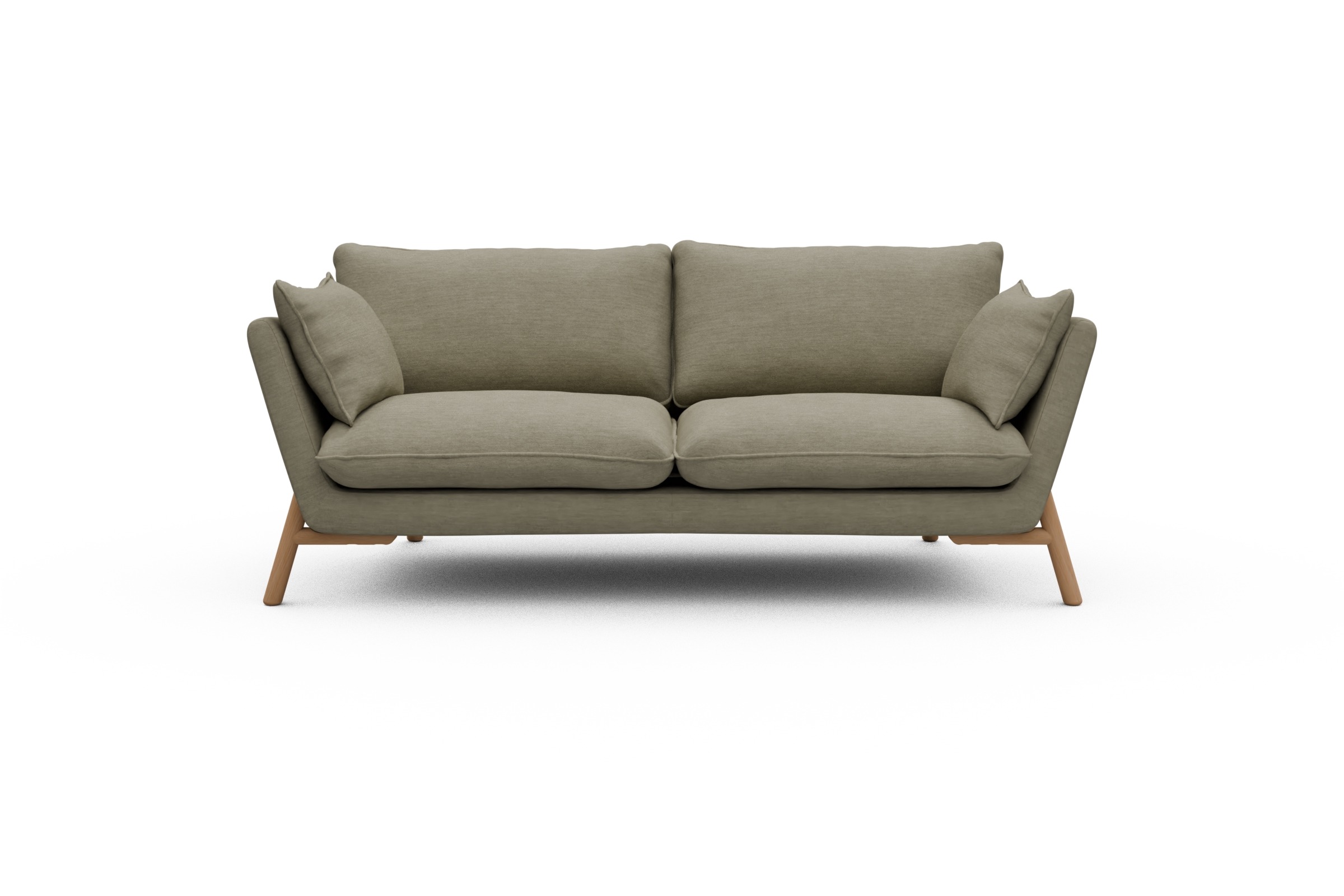 Skandi Home Sofa Emil 2-Sitzer Beinfarbe Eiche Natur Vivus-Dusty-Sand moebelfaktor