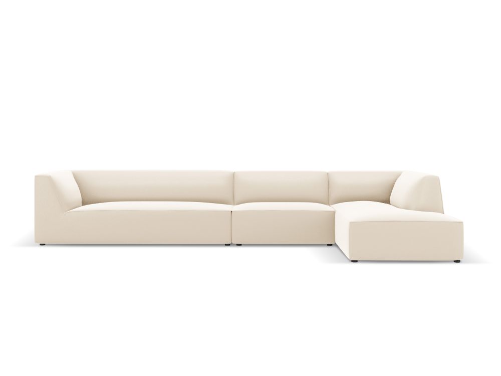 Cosmopolitan Design Ecksofa Siena 5-Sitzer Kunstleder Pacifico Helles Beige Rechts