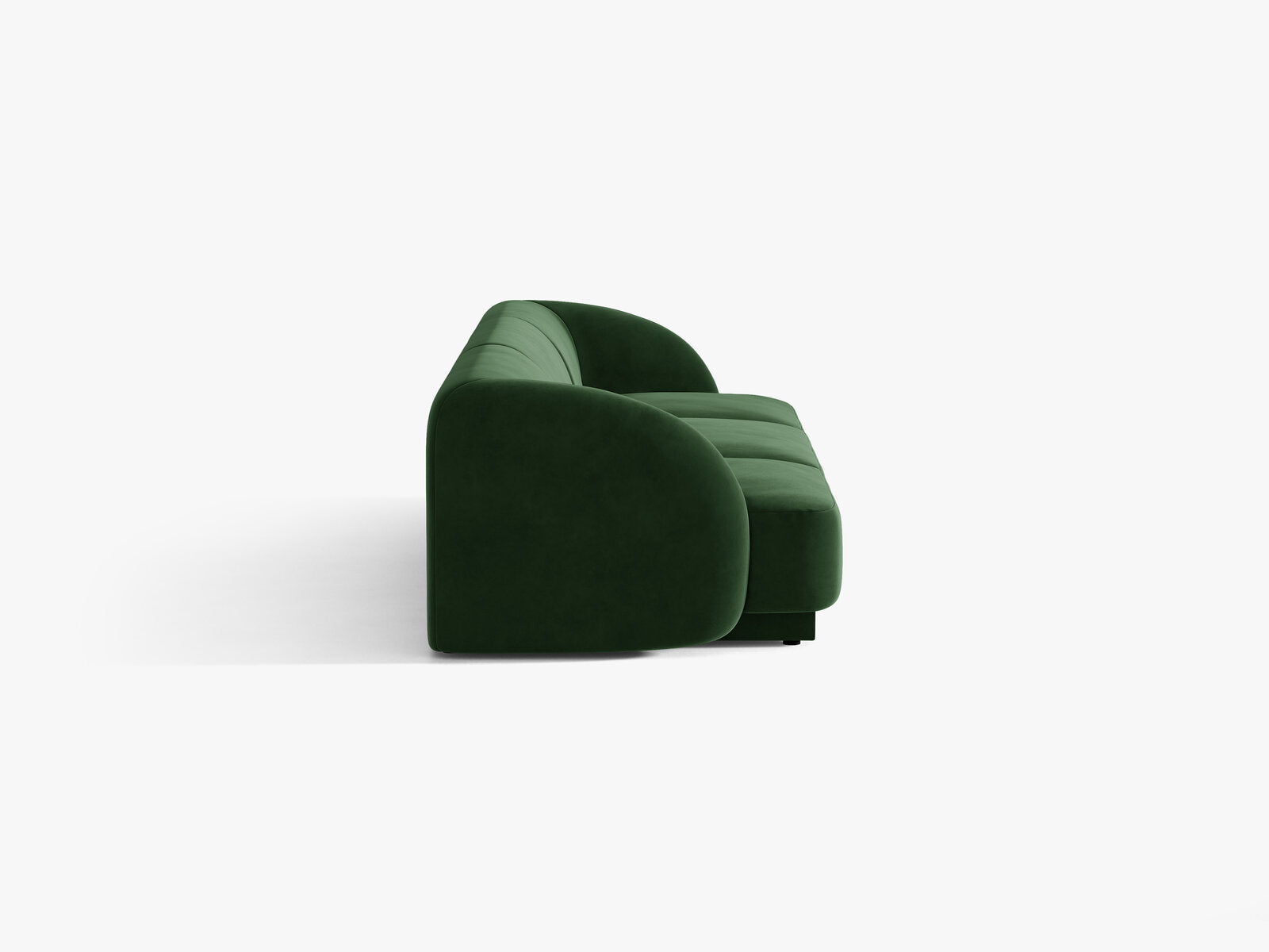 Micadoni Sofa Miley 3-Sitzer Samt Venus Flaschengrün