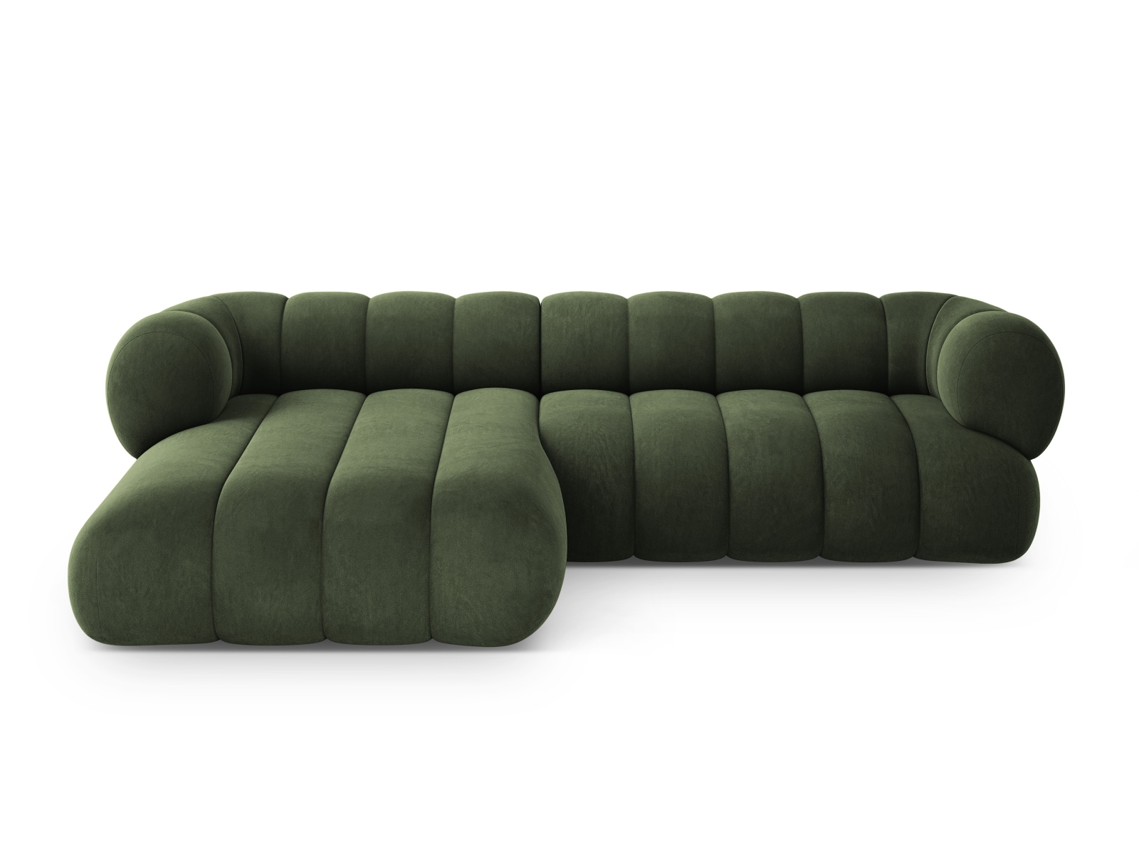 Cosmopolitan Design Ecksofa Koge 5-Sitzer Samt Vogue Grün Links
