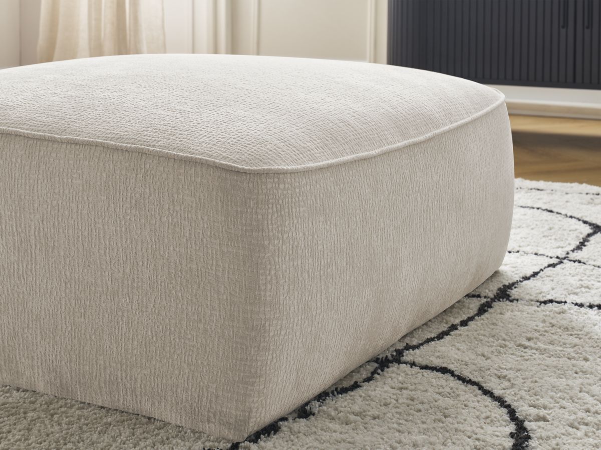 Bobochic Leopold Pouf Strukturstoff Beige