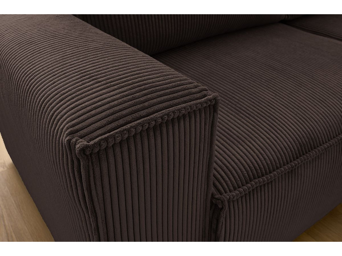 Bobochic Nihad Ecksofa Cordsamt Braun Ecke rechts