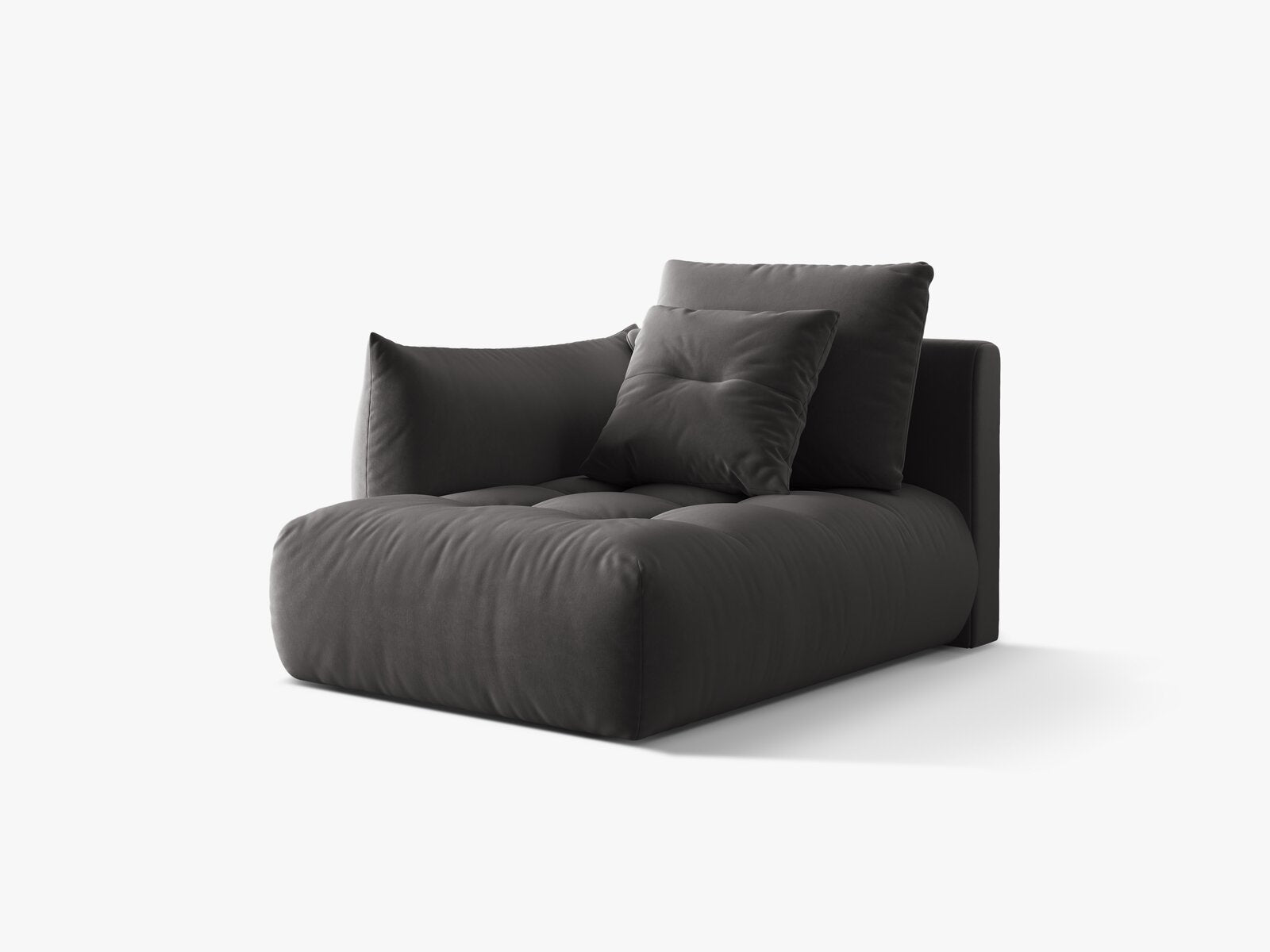 Micadoni Bloom Chaiselongue Links Samt Casino Dunkelgrau