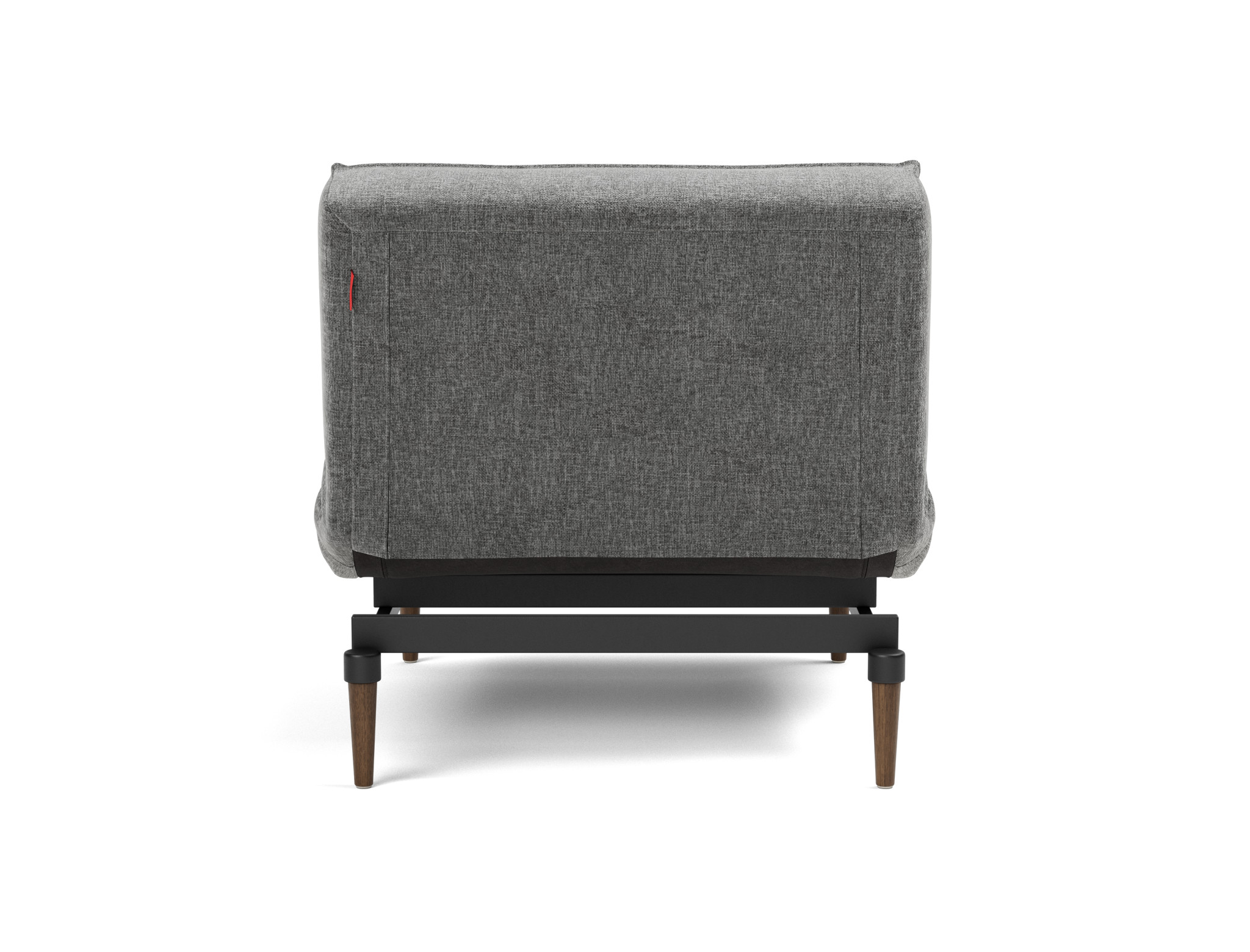 Sessel Splitback Strukturierter Stoff Twist 563-Charcoal Beine Styletto Eiche dunkel