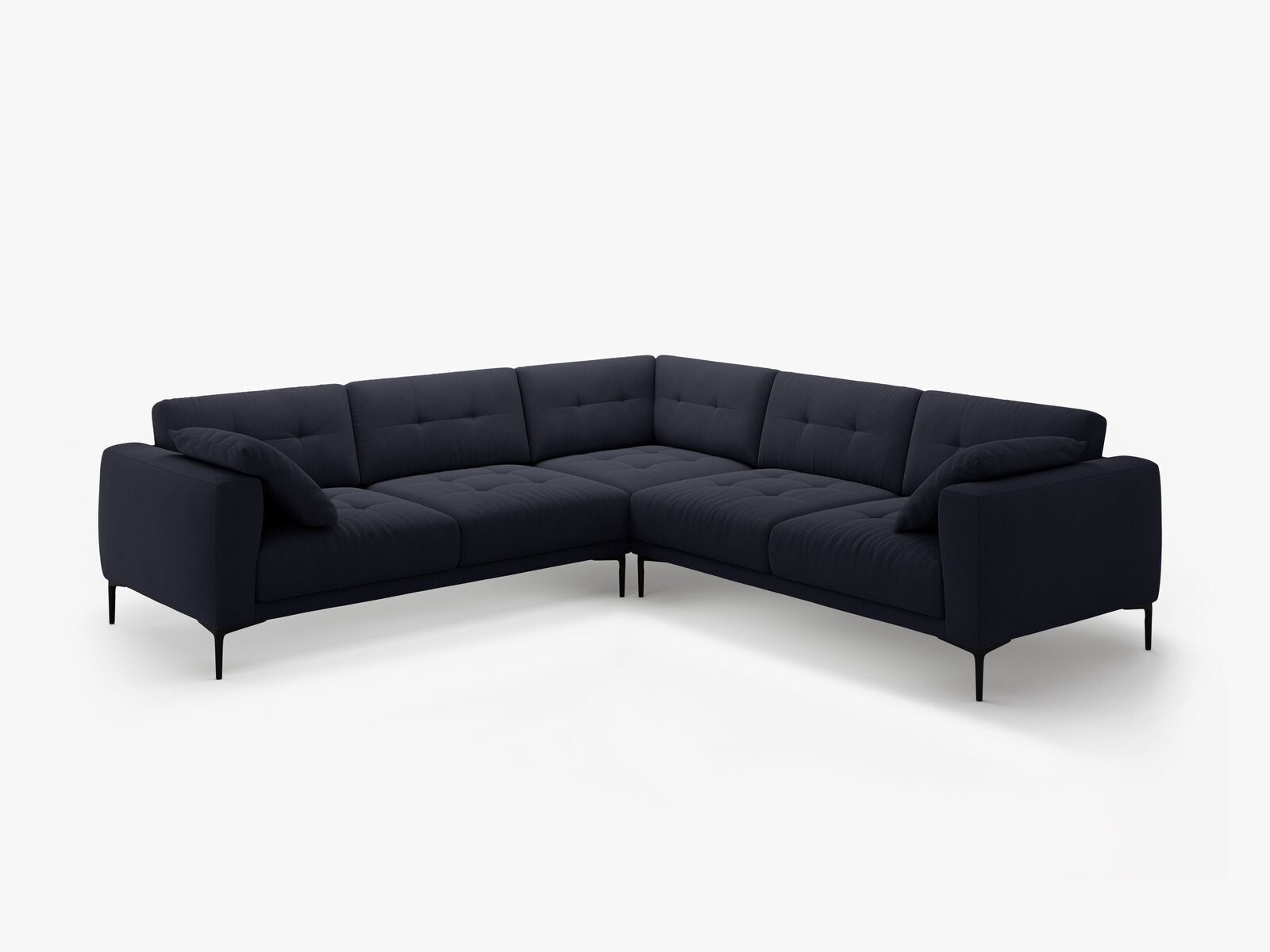 Micadoni Ecksofa Bemy 5-Sitzer Samt Königsblau