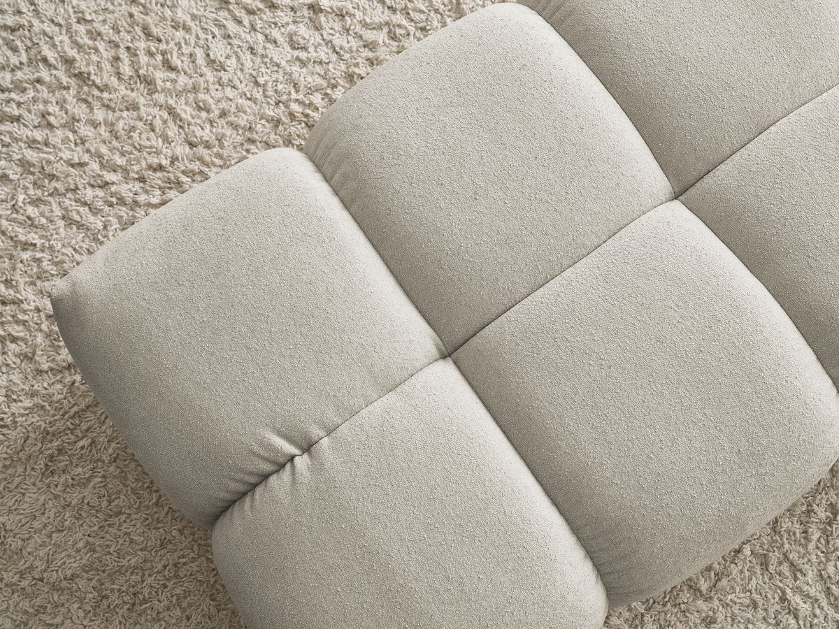 Bobochic Everest Pouf 140 × 70 cm Melange-Stoff Beige