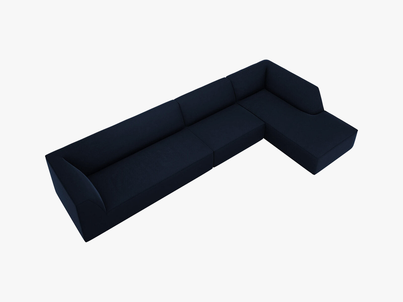 Micadoni Ecksofa Ruby 5-Sitzer Rechts Samt Salvador Königsblau