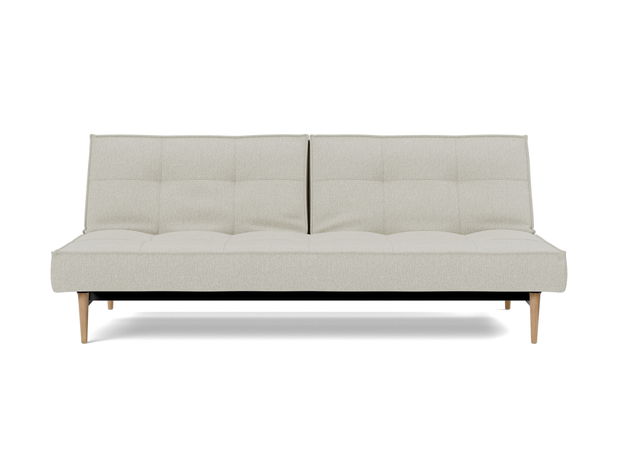 Schlafsofa Splitback Flachgewebe Mixed Dance 527-Natural Beine Styletto Eiche hell