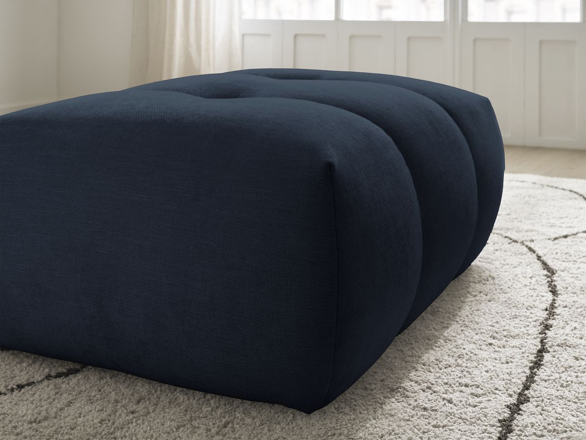 Bobochic Fuji Pouf Stoff Dunkelblau