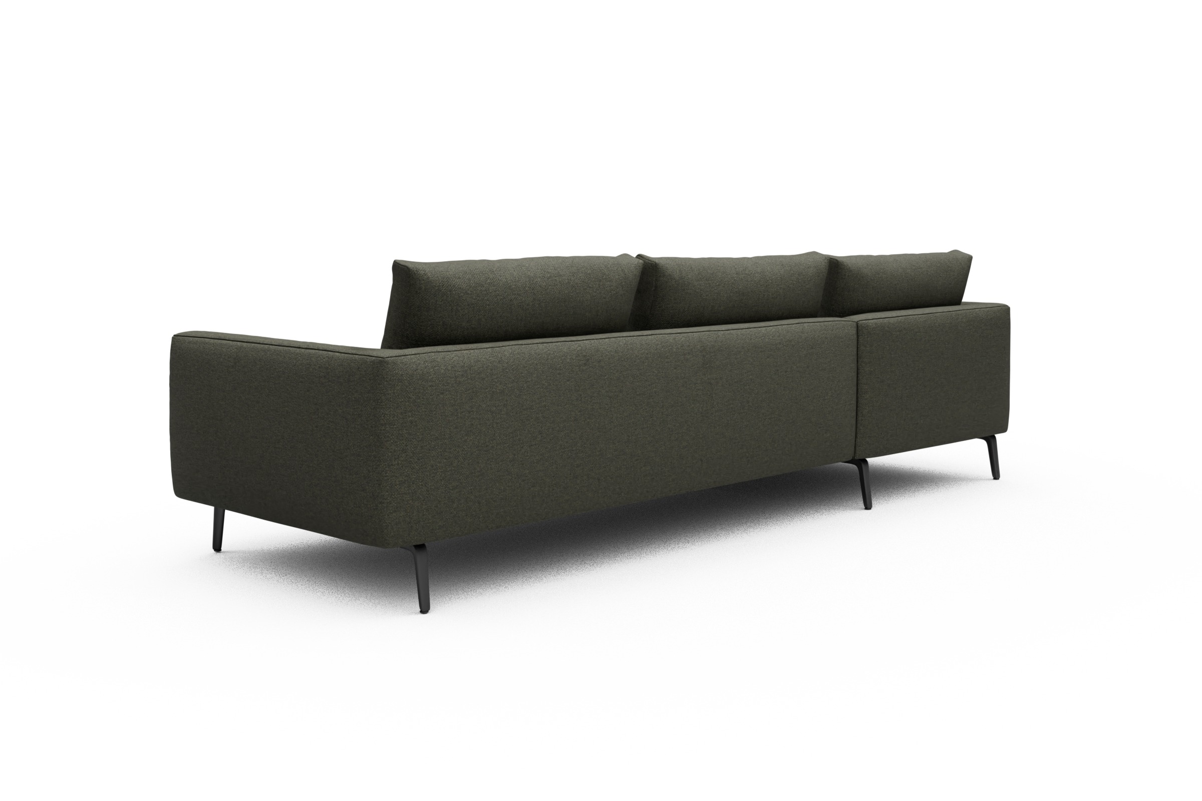 Ecksofa Karl Chaiselongue links mit 2,5-Sitzer Sama-Winter-Moss