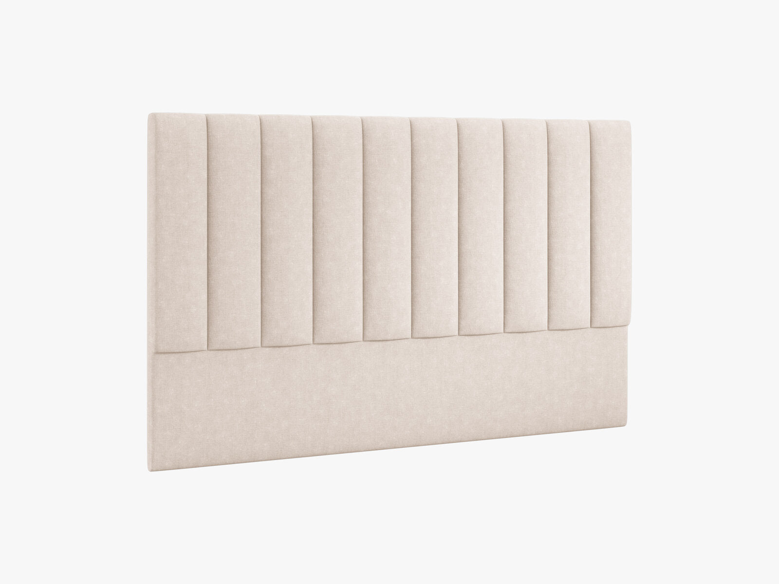 Micadoni Marl Samtiger Kopfteil 140 cm (H 120 cm) Strukturierter Stoff Liberty Beige 200x120