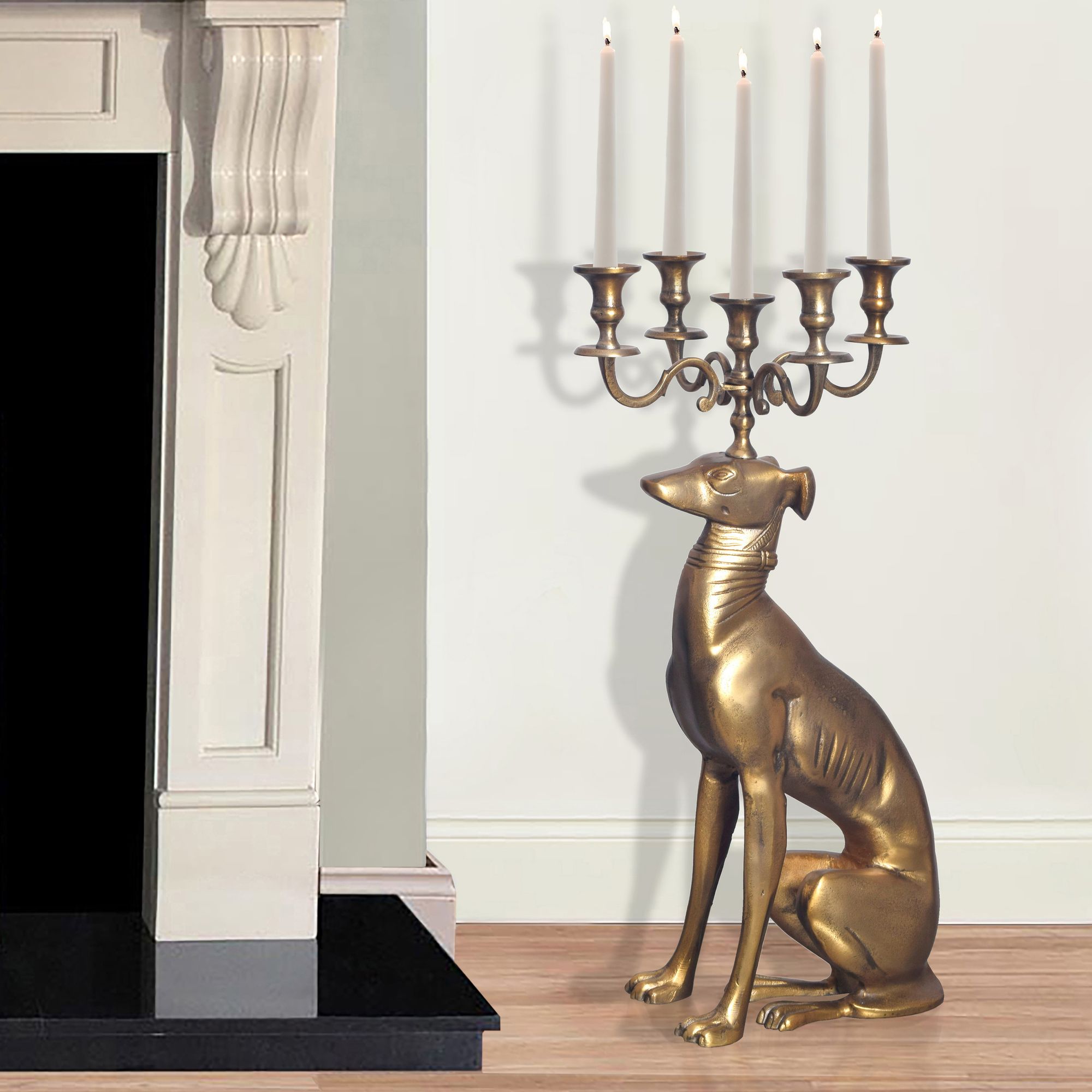 Kerzenhalter Ikornnes Aluminium Gold 26 × 40 × 69 cm