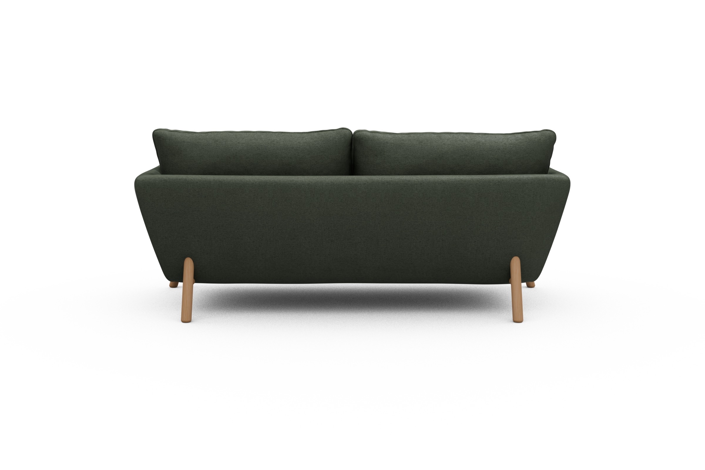 Sofa Emil 2-Sitzer Beinfarbe Eiche Natur Denari-Forest-Green