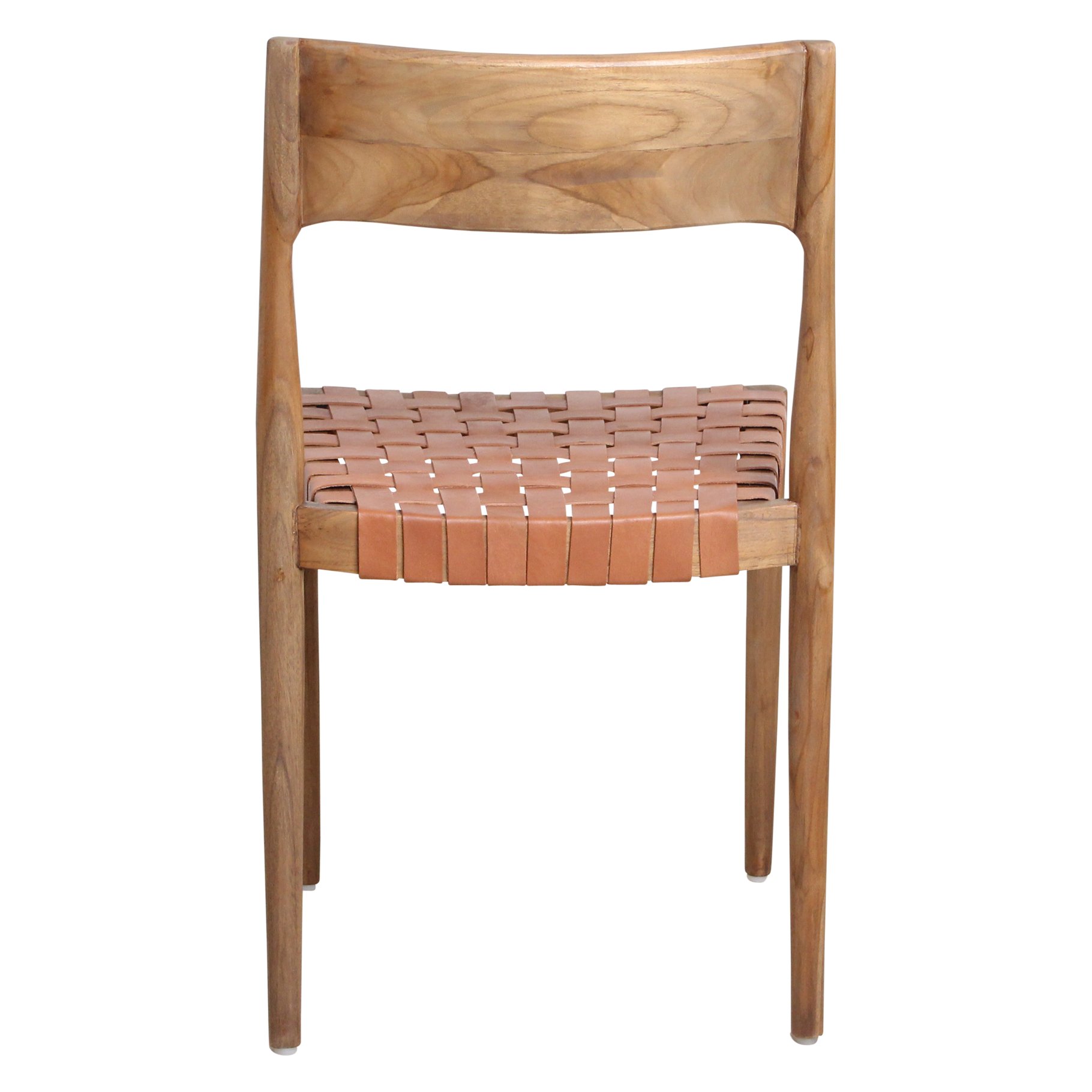 Raw Materials Freya Esszimmerstuhl aus Teakholz Leder Natur