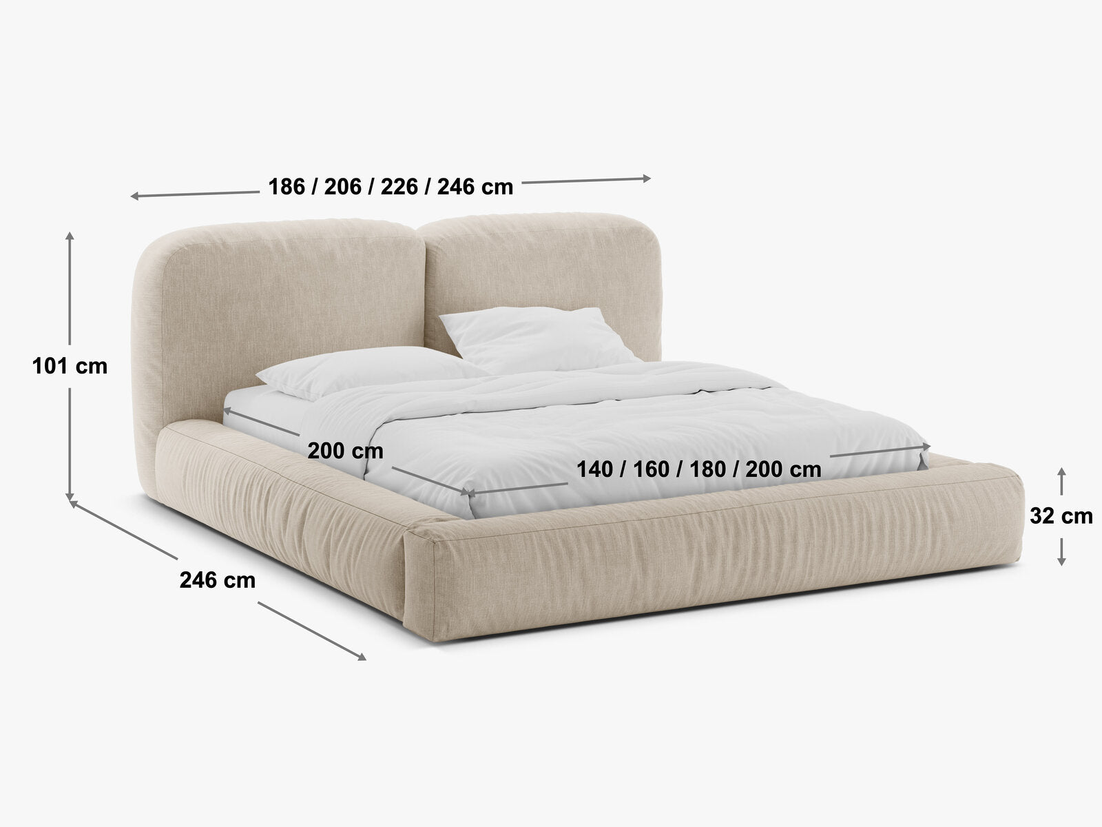 Micadoni Stauraumbett mit Kopfteil Martina Samt Vogue Dunkel Petrol 140x200