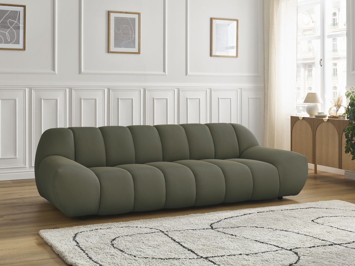 Bobochic Hayden Sofa 3-Sitzer Mesh-Stoff Grün
