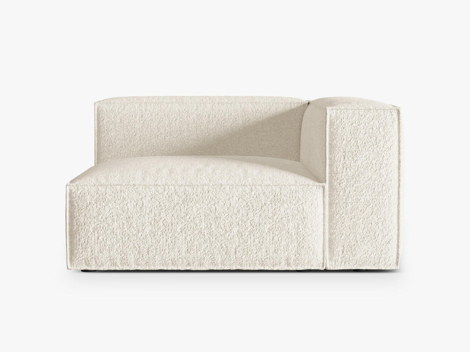 Micadoni Eckmodul Nuria 2-Sitzer Boucle Monet Elfenbein Rechts