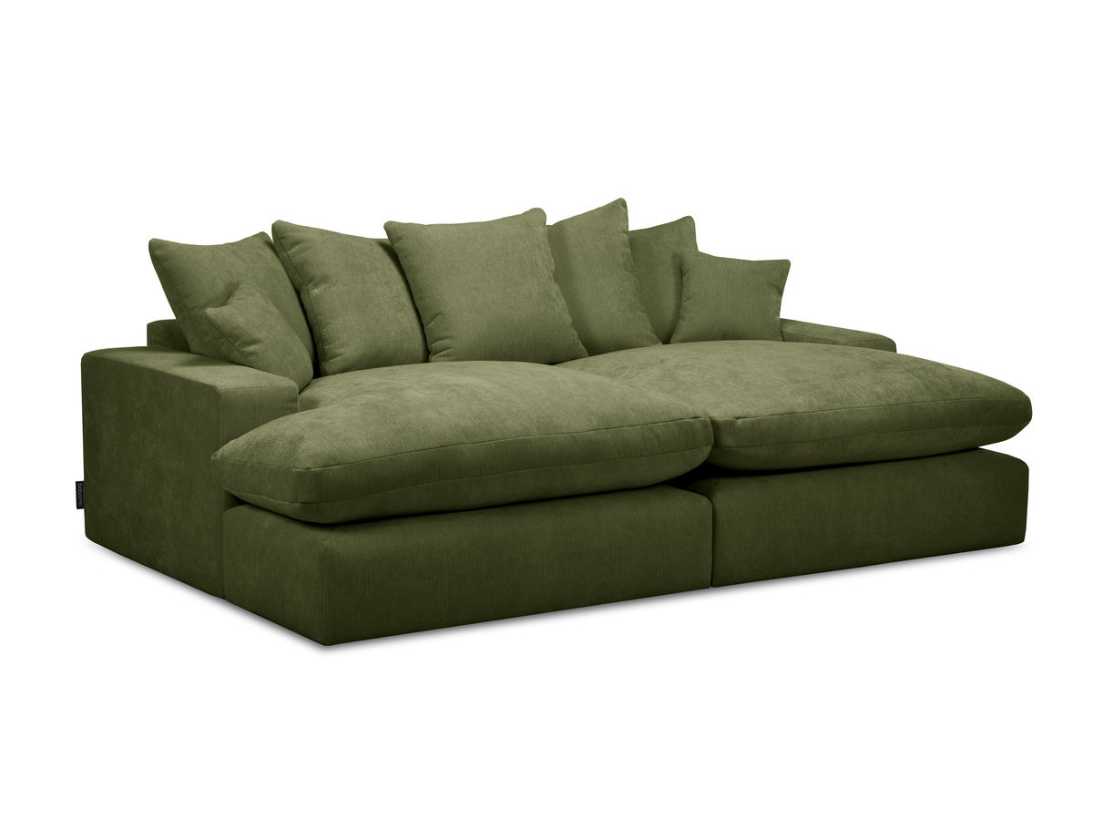 Bobochic Nevada Sofa 3-Sitzer 226 × 150 cm Stoff Grün