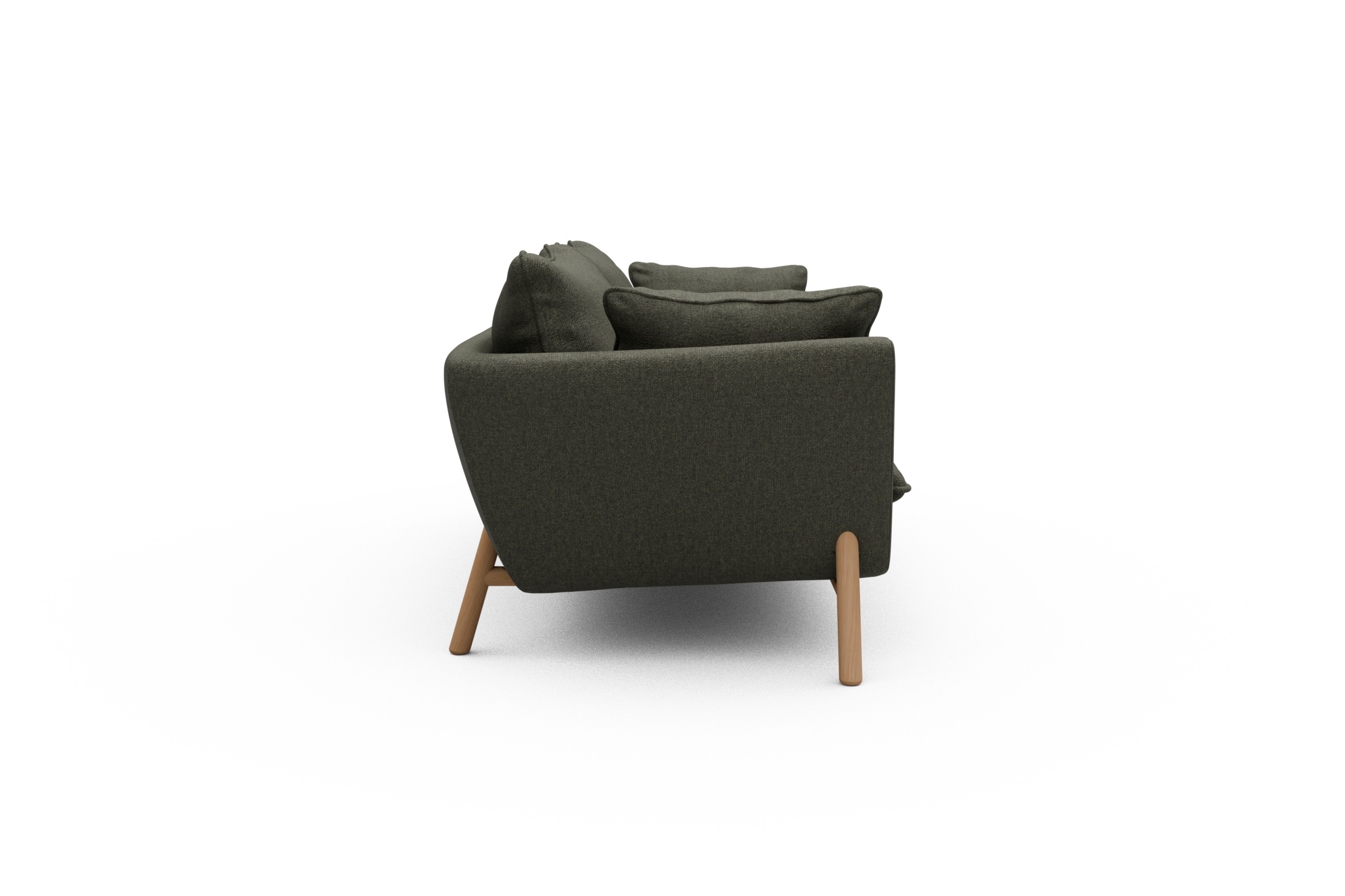 Sofa Emil PREMIUM 3-Sitzer Beinfarbe Eiche Natur Sama-Winter-Moss