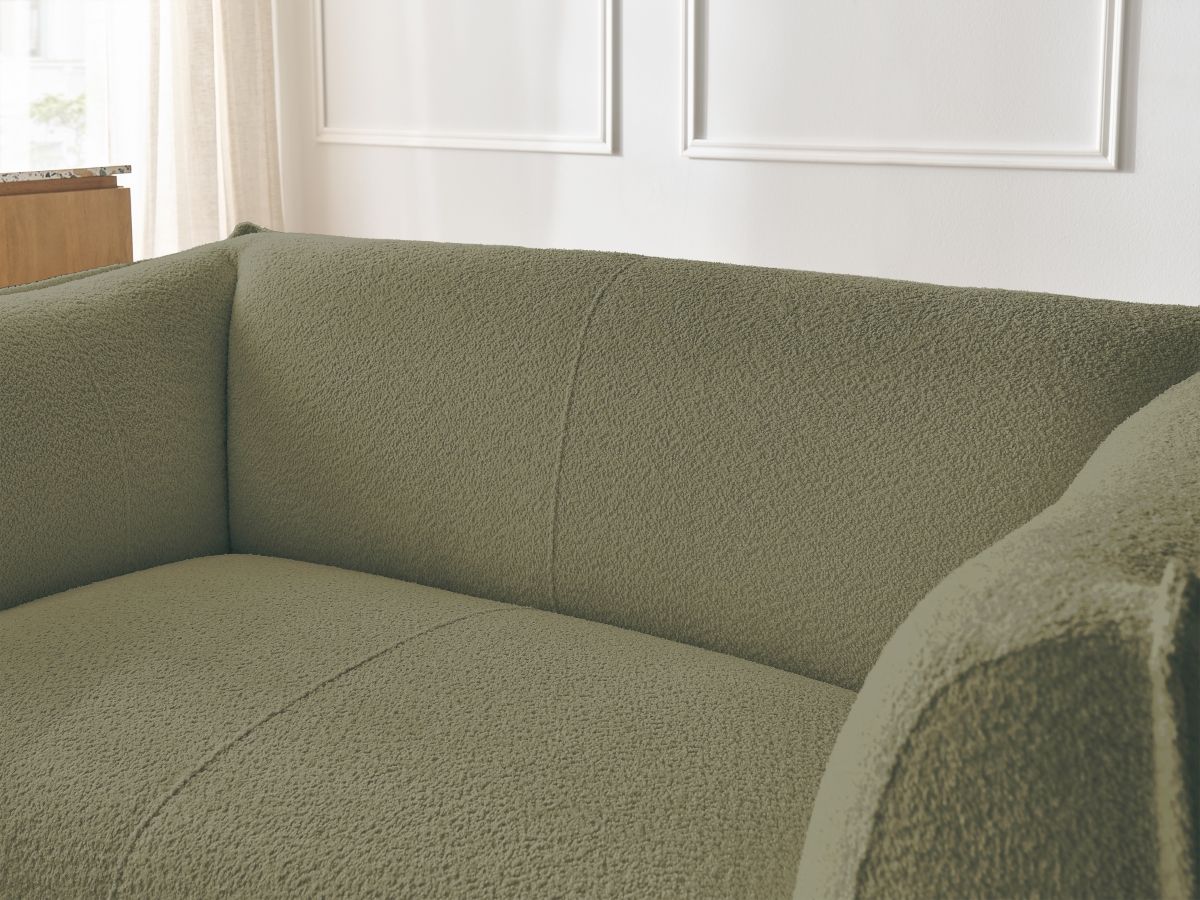 Bobochic Giorgia Sofa 2-Sitzer Bouclé-Stoff Grün