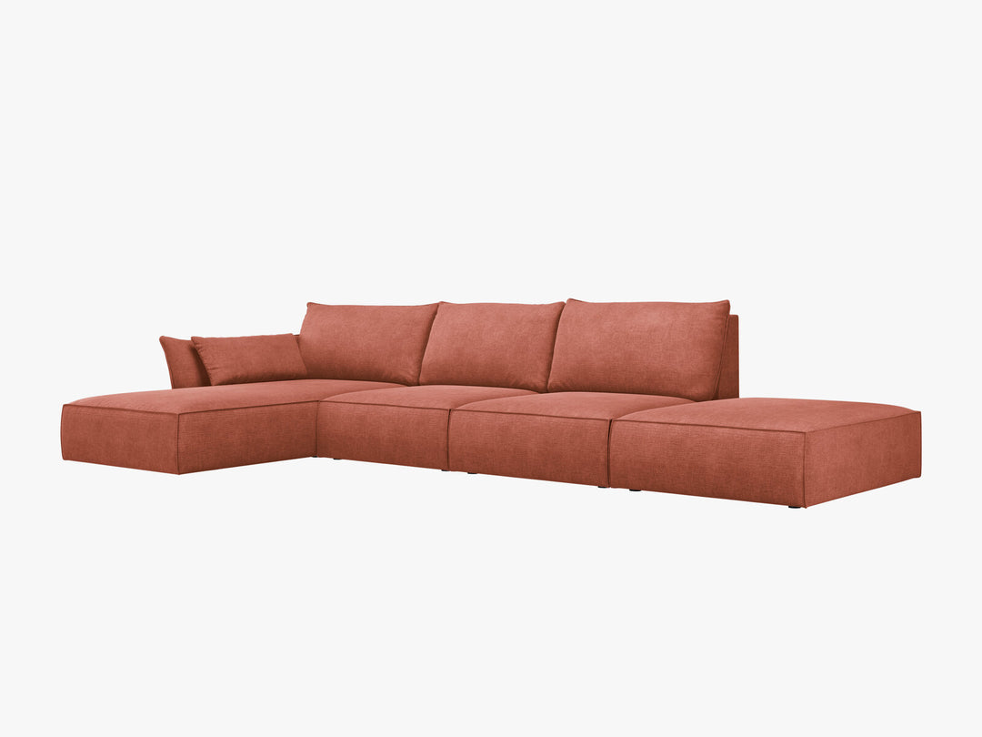 Micadoni Ecksofa Kaelle 5-Sitzer Links Chenille Over The Horizon Terrakotta