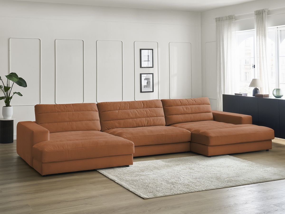 Bobochic Sierra Wohnlandschaft Samt Orange