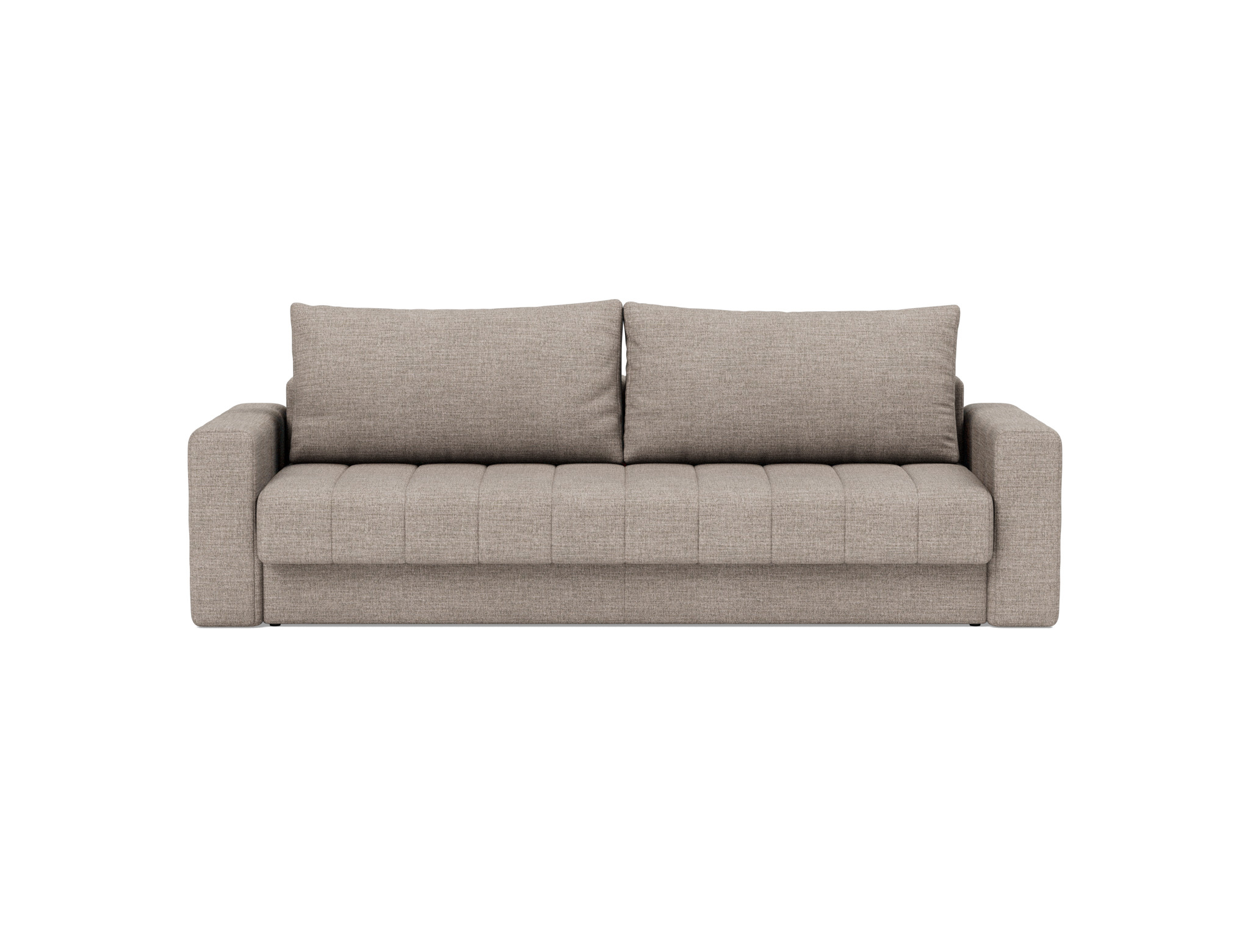 Schlafsofa Akello mit Armlehnen Chenille Yuveno 472-Warm-Grey